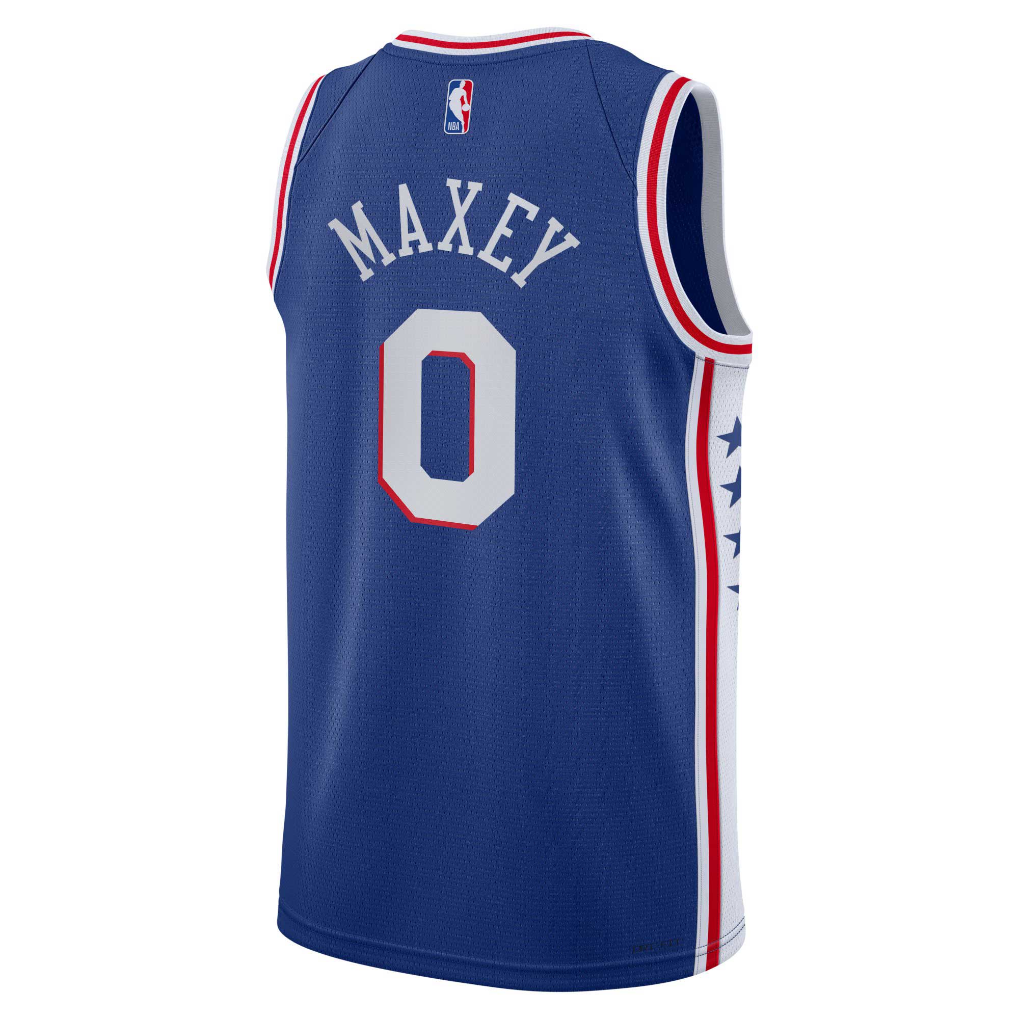Tyrese Maxey Philadelphia 76ers Nike Youth Swingman Jersey - Icon Edition - Royal - vstockx