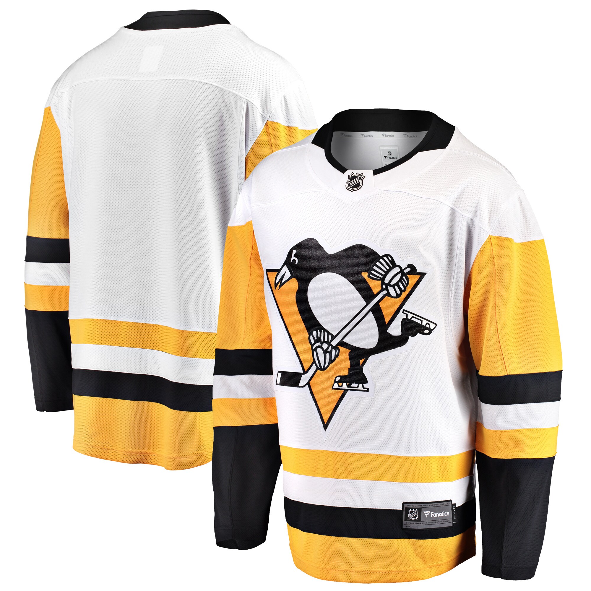 Pittsburgh Penguins Fanatics Branded Breakaway Away Jersey - White - vstockx