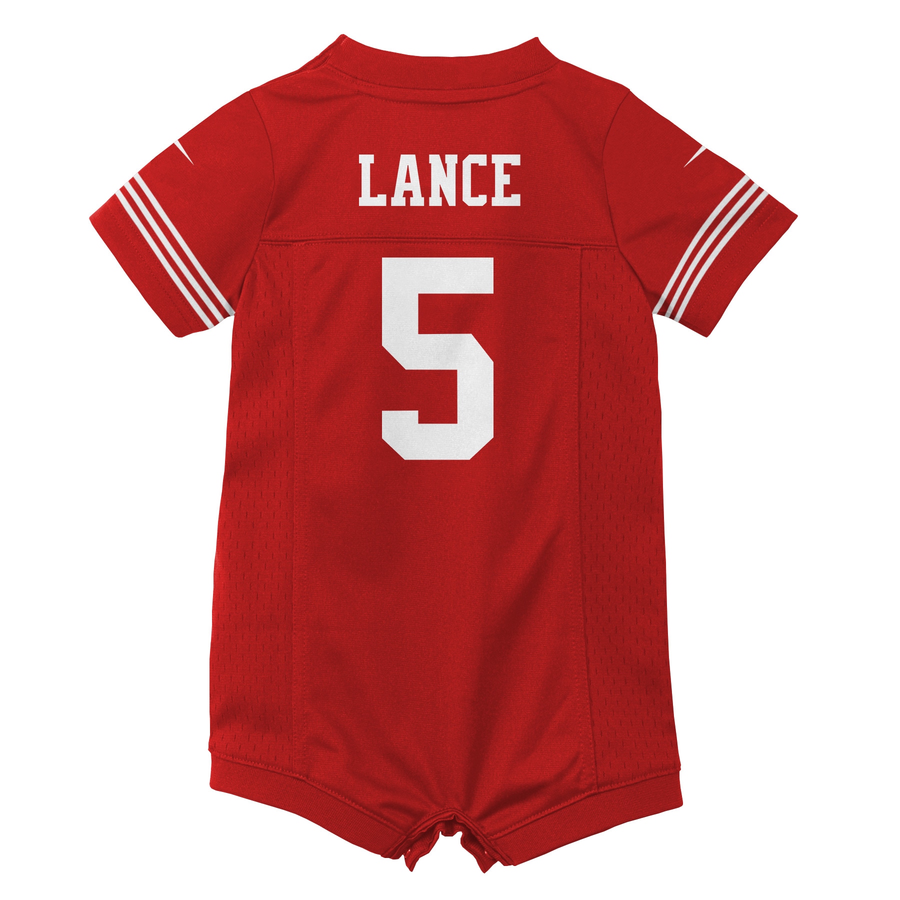 Trey Lance San Francisco 49ers Nike Infant Romper Game Jersey - Scarlet - vstockx