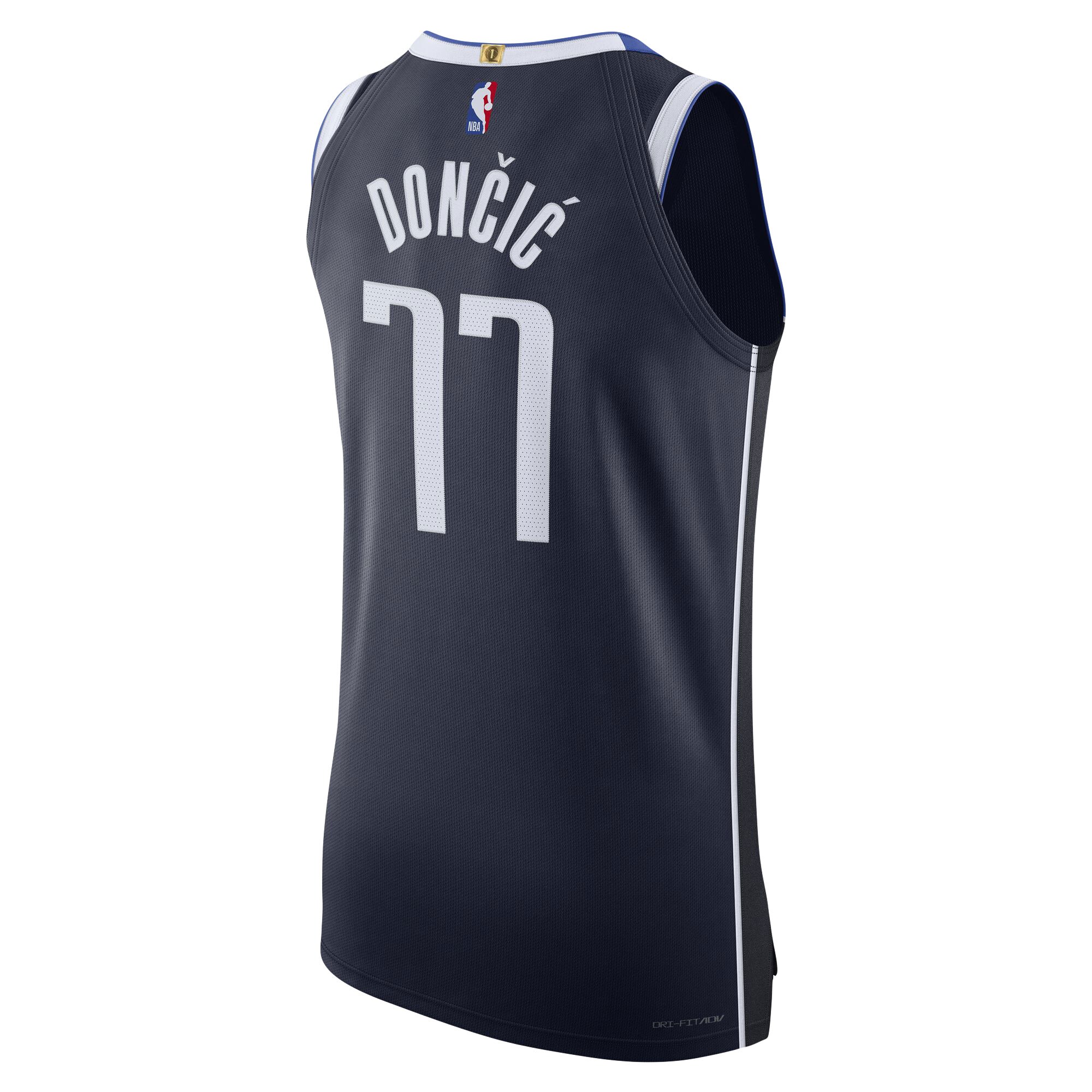Luka Doncic Dallas Mavericks Jordans Brand Authentic Player Jersey - Statement Edition - Navy - vstockx