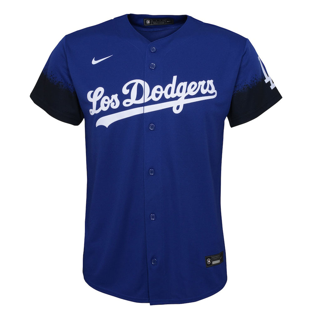 Youth Los Angeles Dodgers Mookie Betts City Connect Replica Jersey - Royal - vstockx