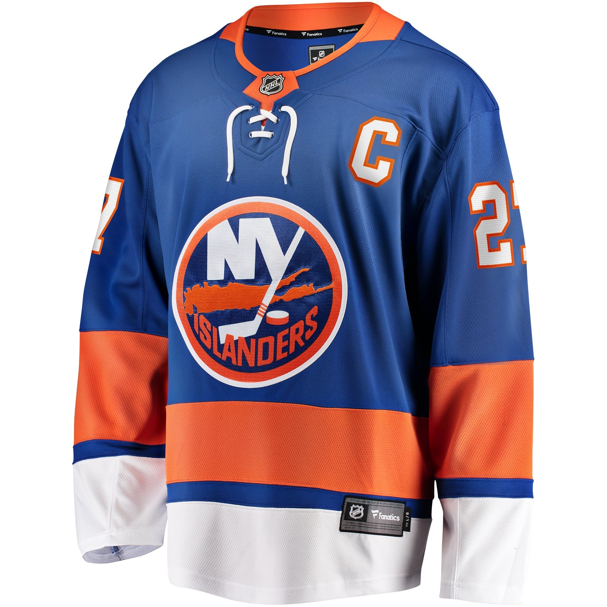 Men's Fanatics Branded Anders Lee Royal New York Islanders Home Captain Patch Breakaway Player Jersey - vstockx