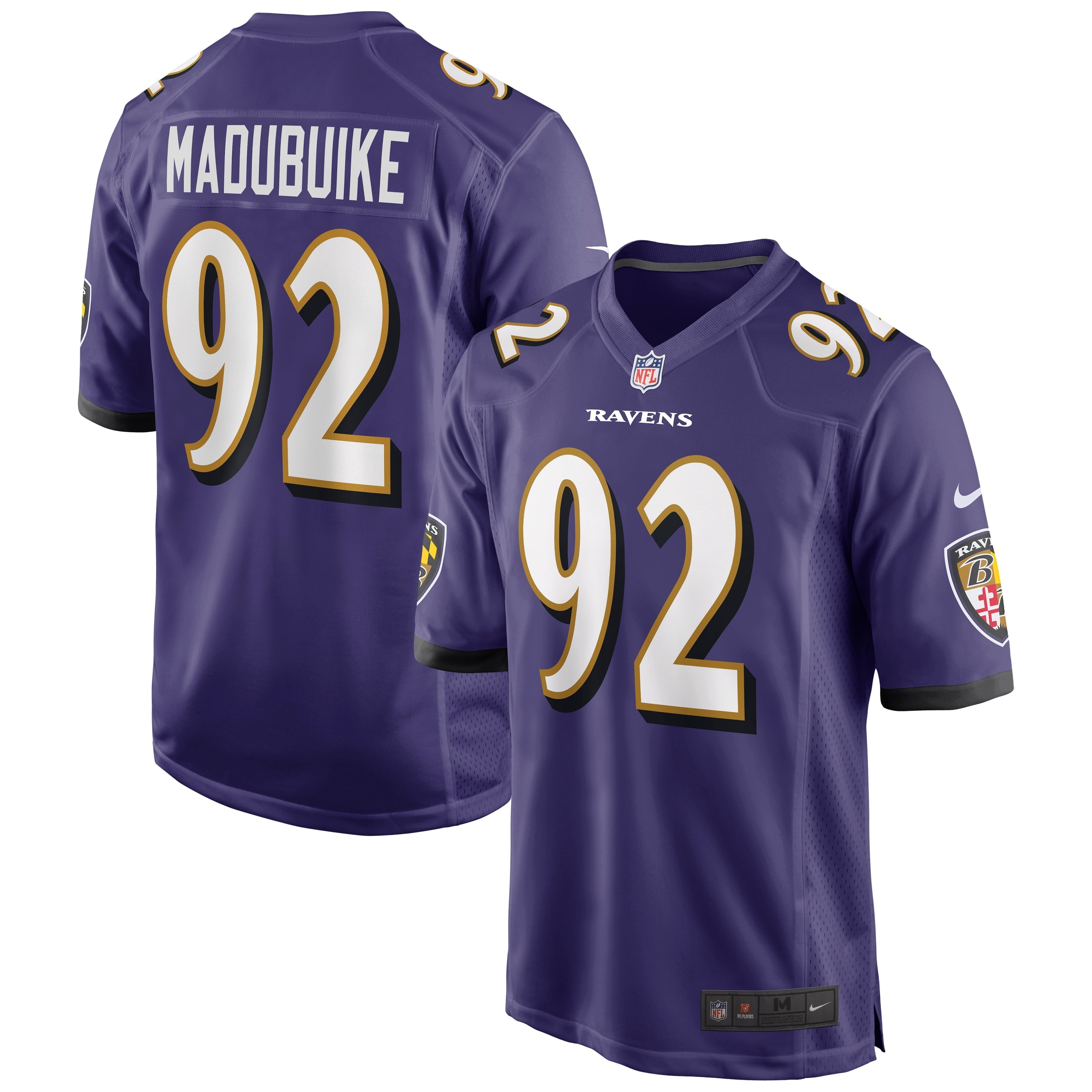 Men's Nike Justin Madubuike Purple Baltimore Ravens Game Player Jersey - vstockx