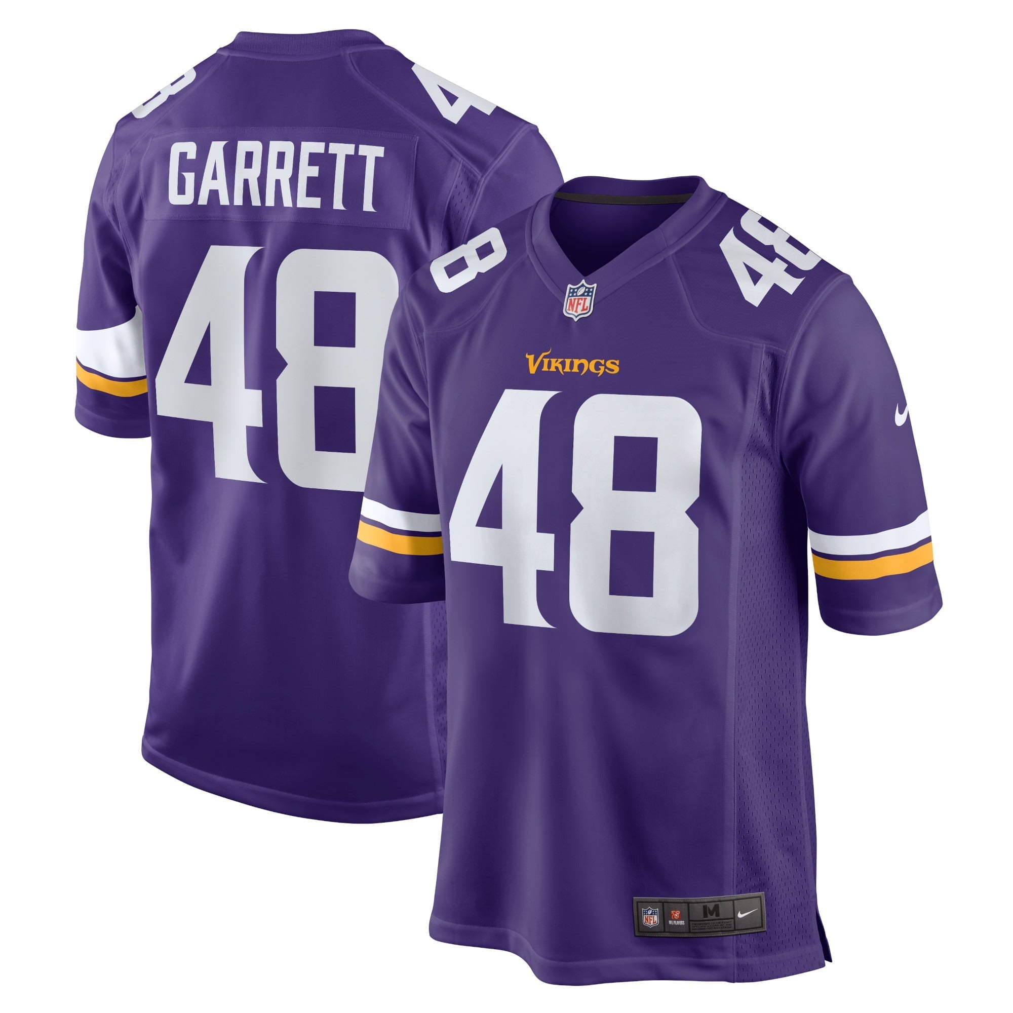 Men's Nike Chris Garrett Purple Minnesota Vikings Home Game Player Jersey - vstockx