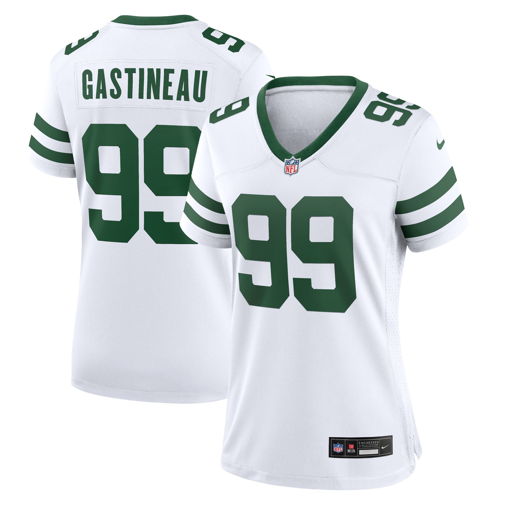 Women's Nike Mark Gastineau White New York Jets Legacy Retired Player Game Jersey - vstockx