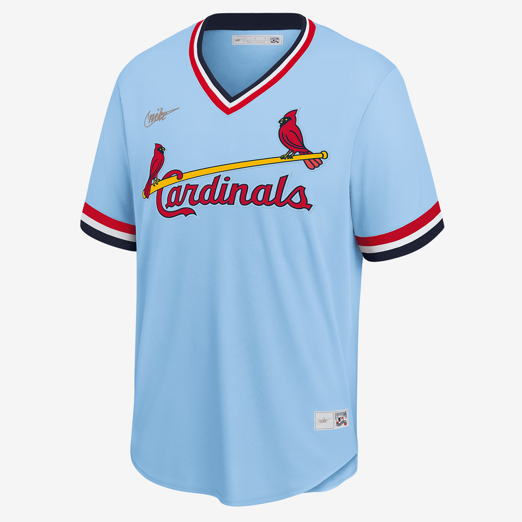 MLB St. Louis Cardinals (Ozzie Smith) Men's Cooperstown Baseball Jersey - Light Blue Heather - vstockx