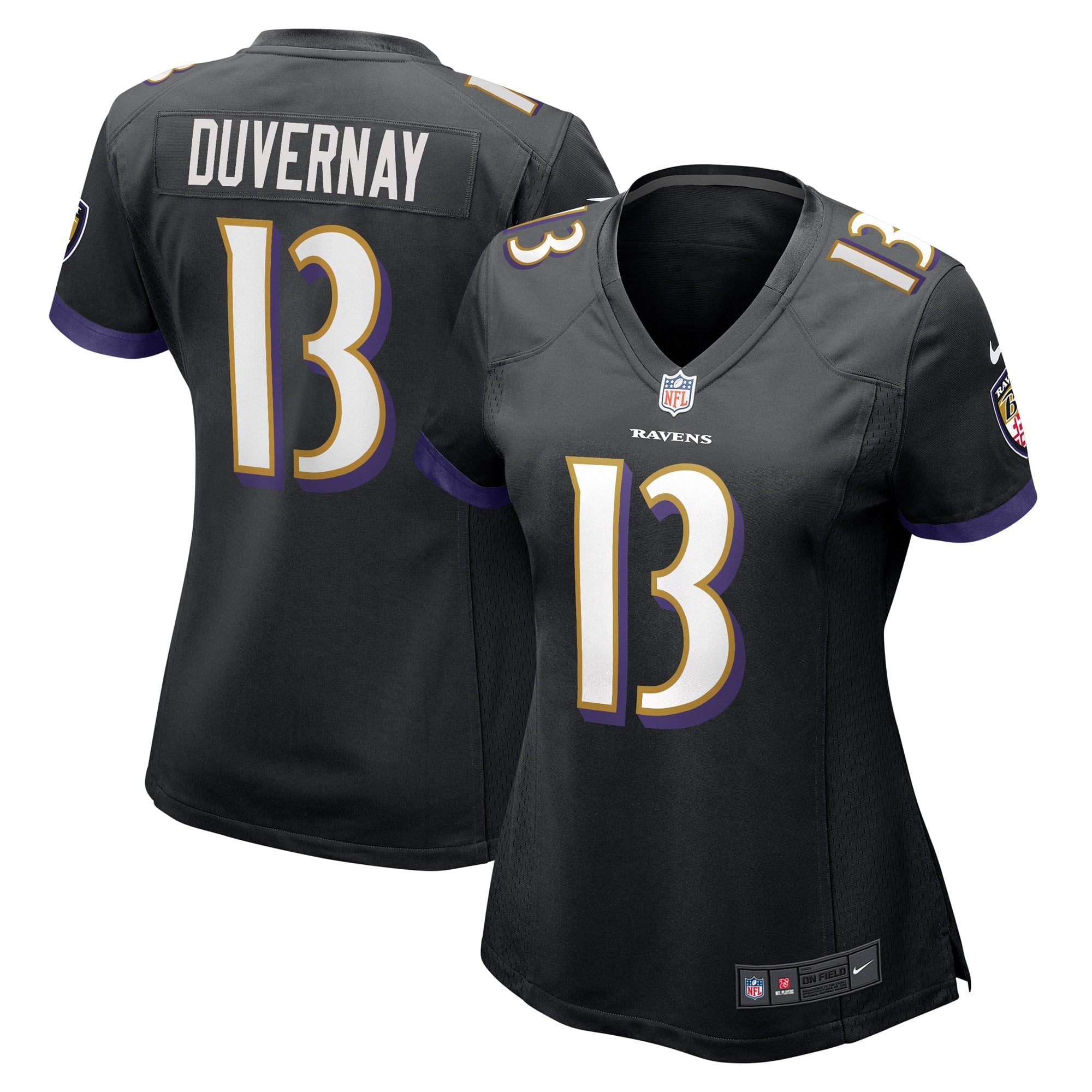 Women's Nike Devin Duvernay Black Baltimore Ravens Game Player Jersey - vstockx