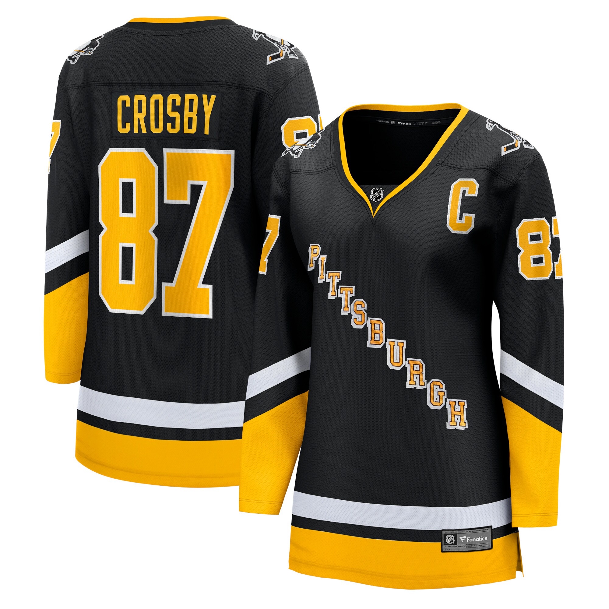 Sidney Crosby Pittsburgh Penguins Fanatics Branded Women's 2021/22 Alternate Premier Breakaway Player Jersey - Black - vstockx