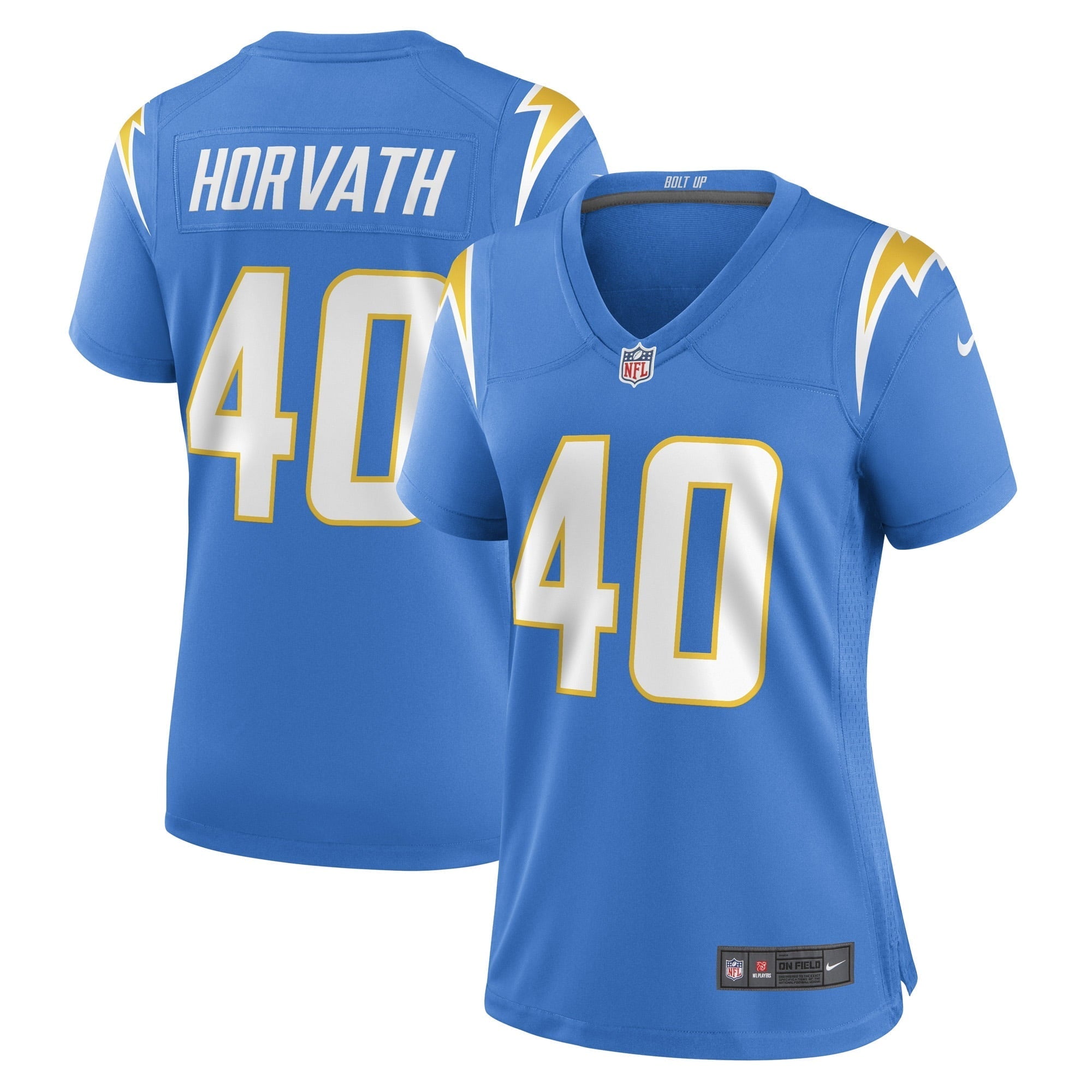 Women's Nike Zander Horvath Powder Blue Los Angeles Chargers Game Player Jersey - vstockx
