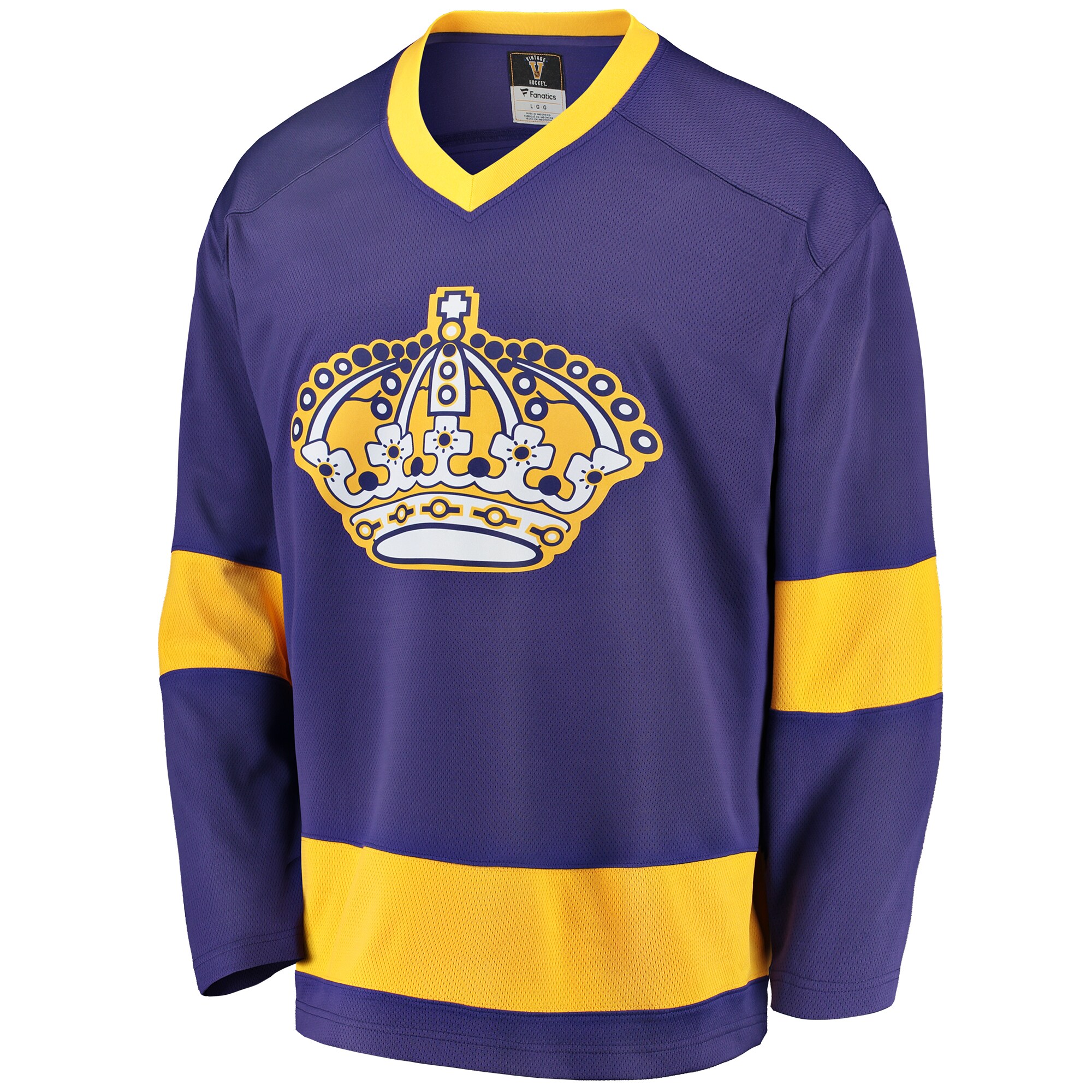 Los Angeles Kings Fanatics Branded Premier Breakaway Heritage Blank Jersey - Purple/Gold - vstockx