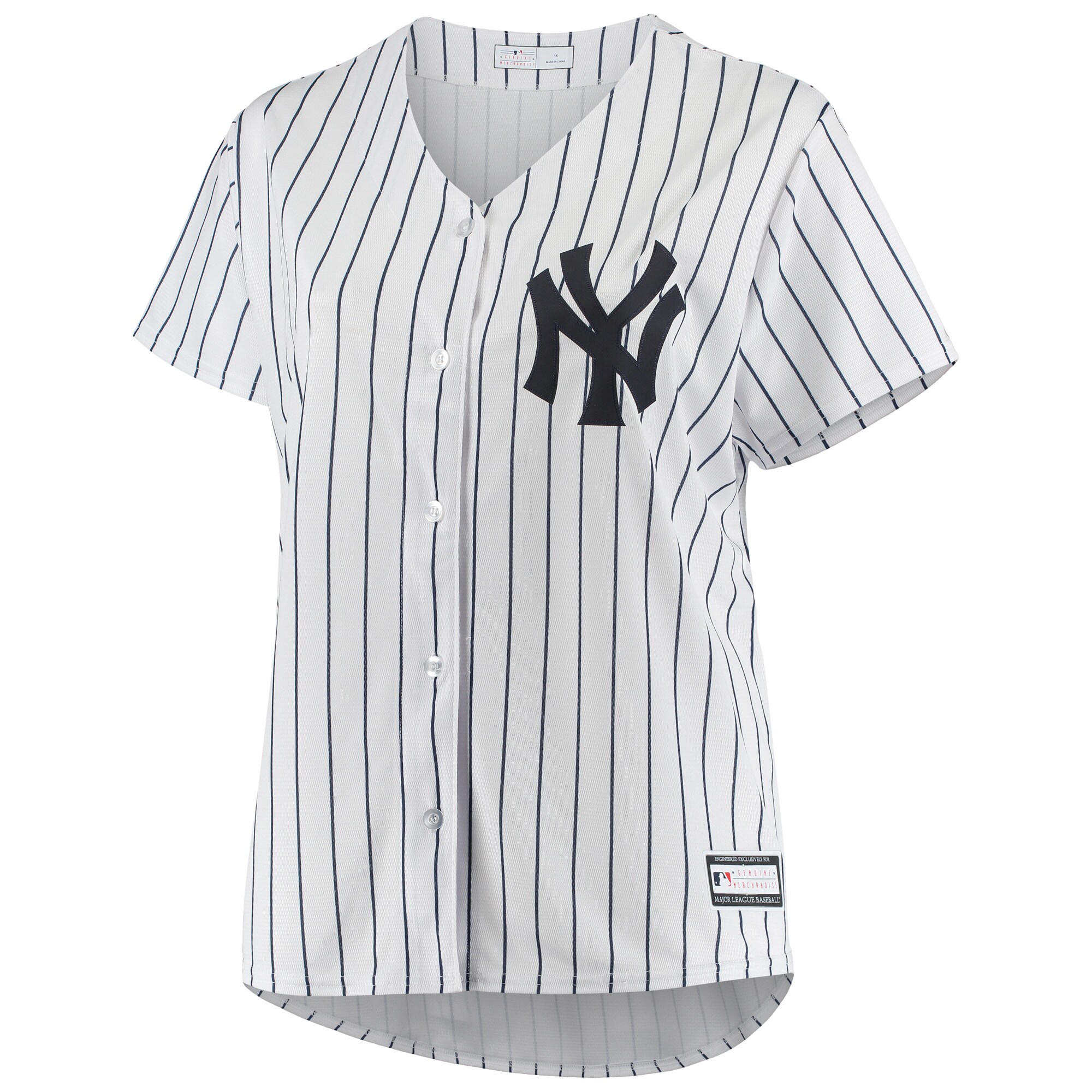 New York Yankees Women's Plus Size Sanitized Replica Team Jersey - White - vstockx