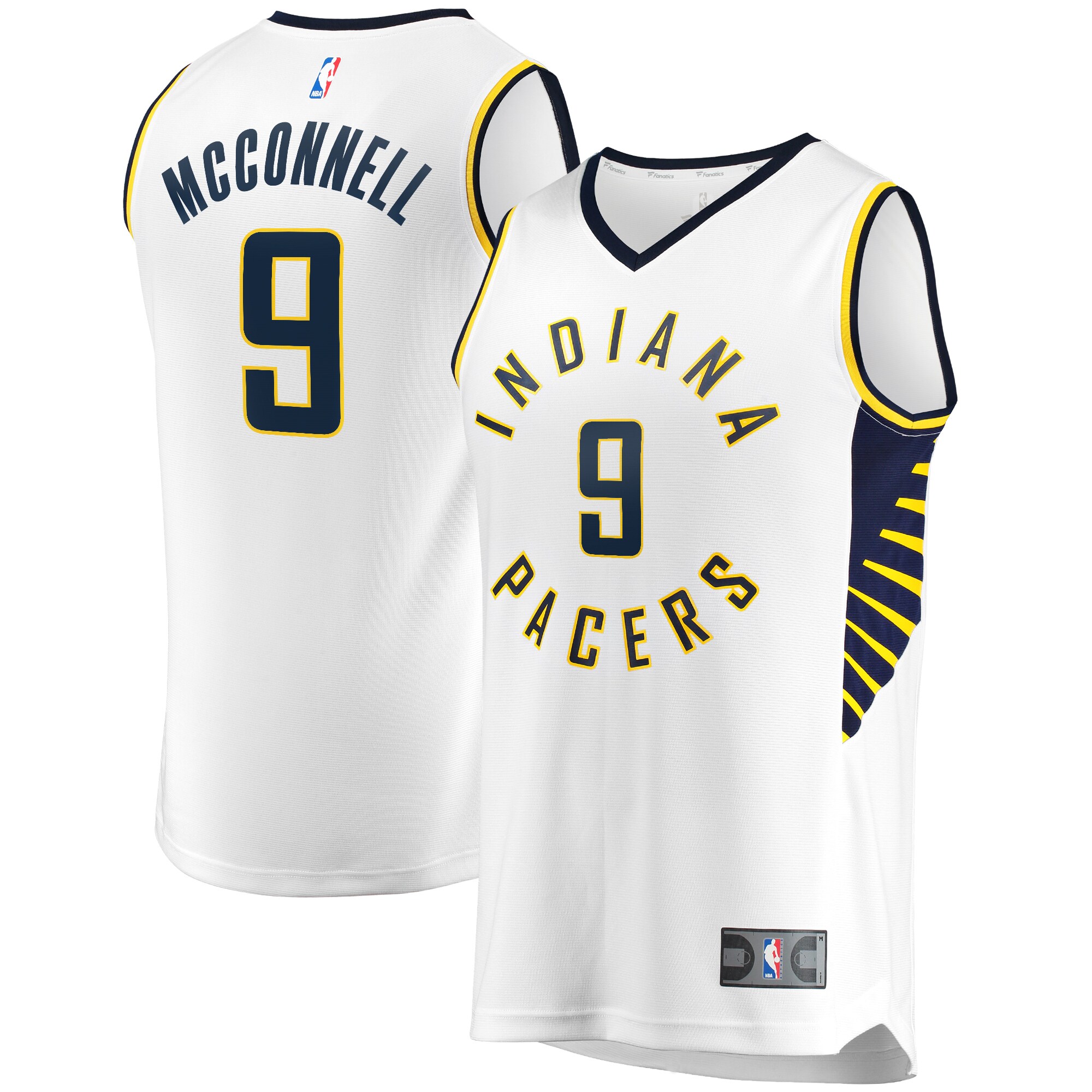 T.J. McConnell Indiana Pacers Fanatics Branded Fast Break Player Replica Jersey - Association Edition - White - vstockx