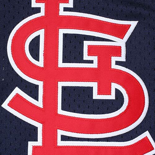 Ozzie Smith St. Louis Cardinals Mitchell & Ness 1994 Authentic Cooperstown Collection Mesh Batting Practice Jersey - Navy - vstockx