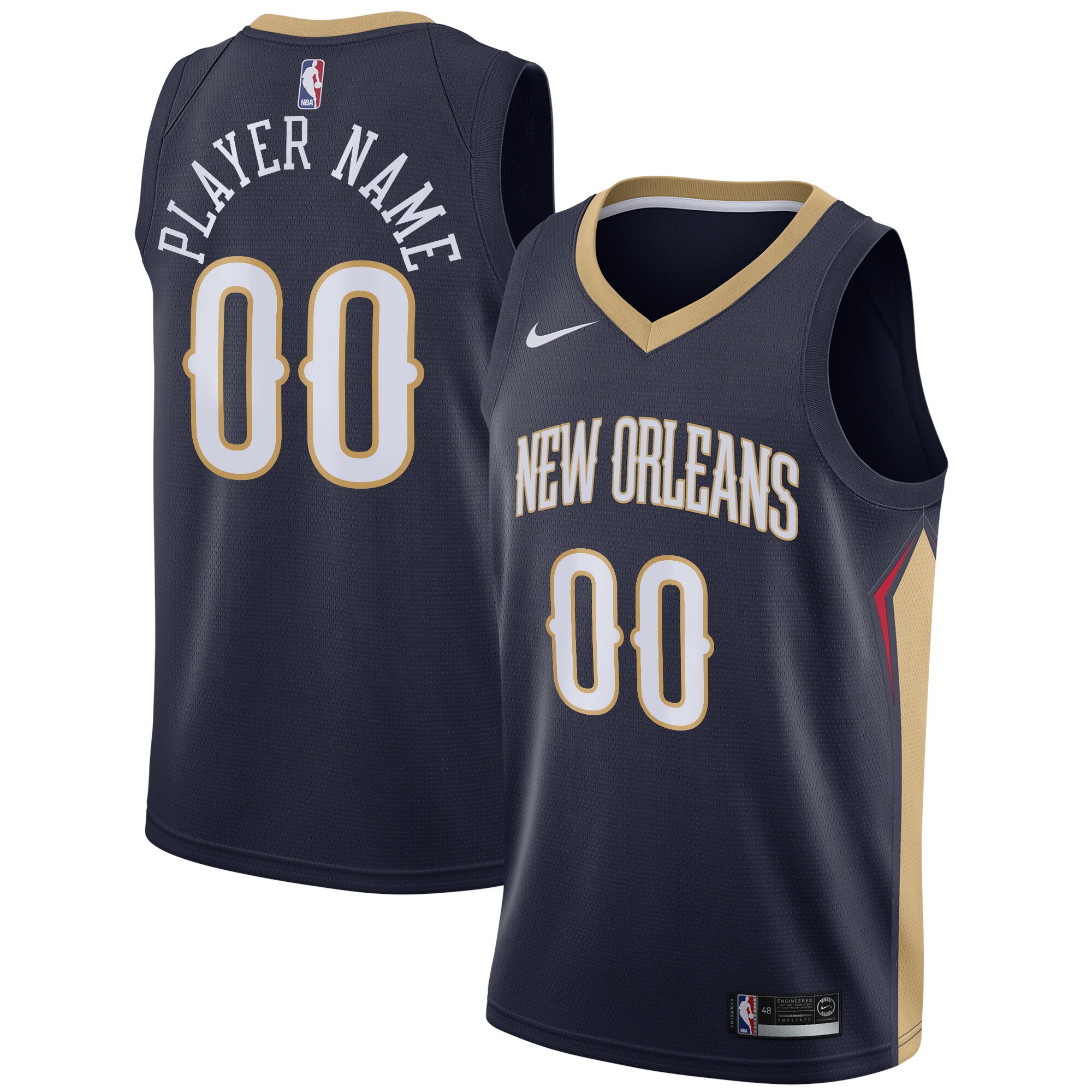 New Orleans Pelicans Nike Swingman Custom Jersey Navy - Icon Edition - vstockx