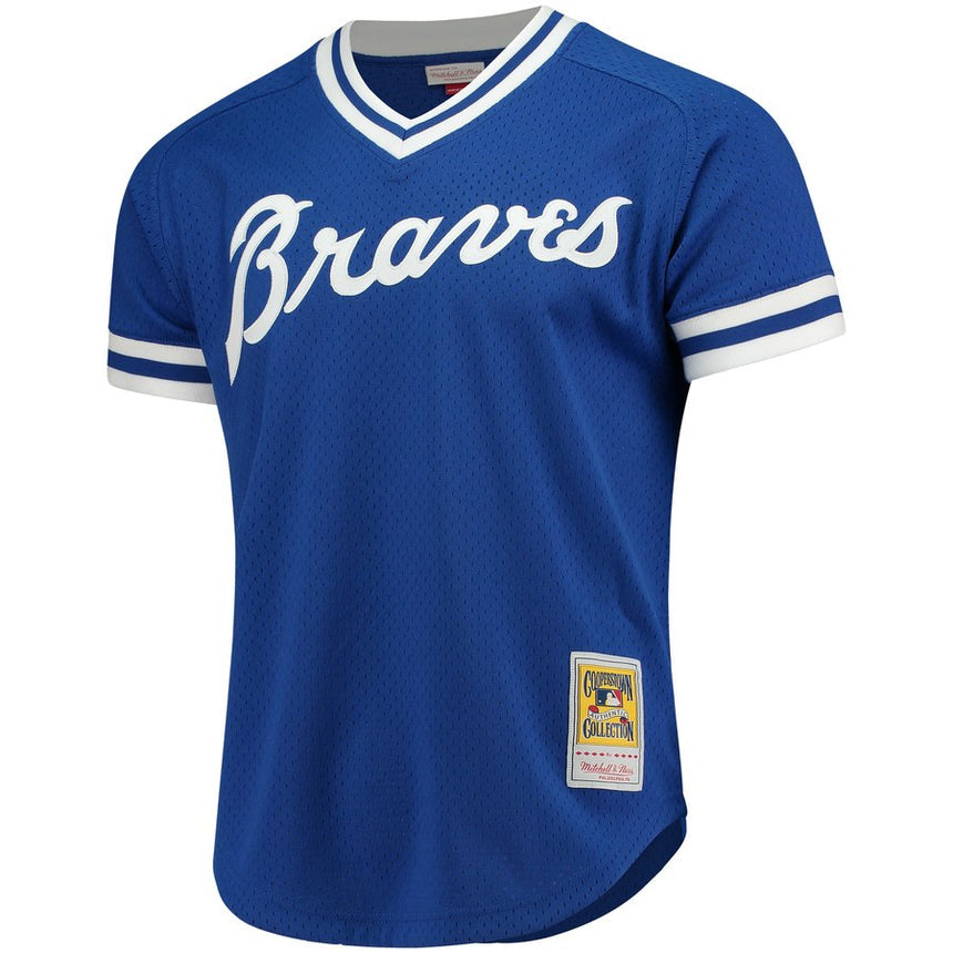 Men's Atlanta Braves Dale Murphy 1981 Mitchell & Ness Royal Cooperstown Mesh Batting Practice Jersey - vstockx