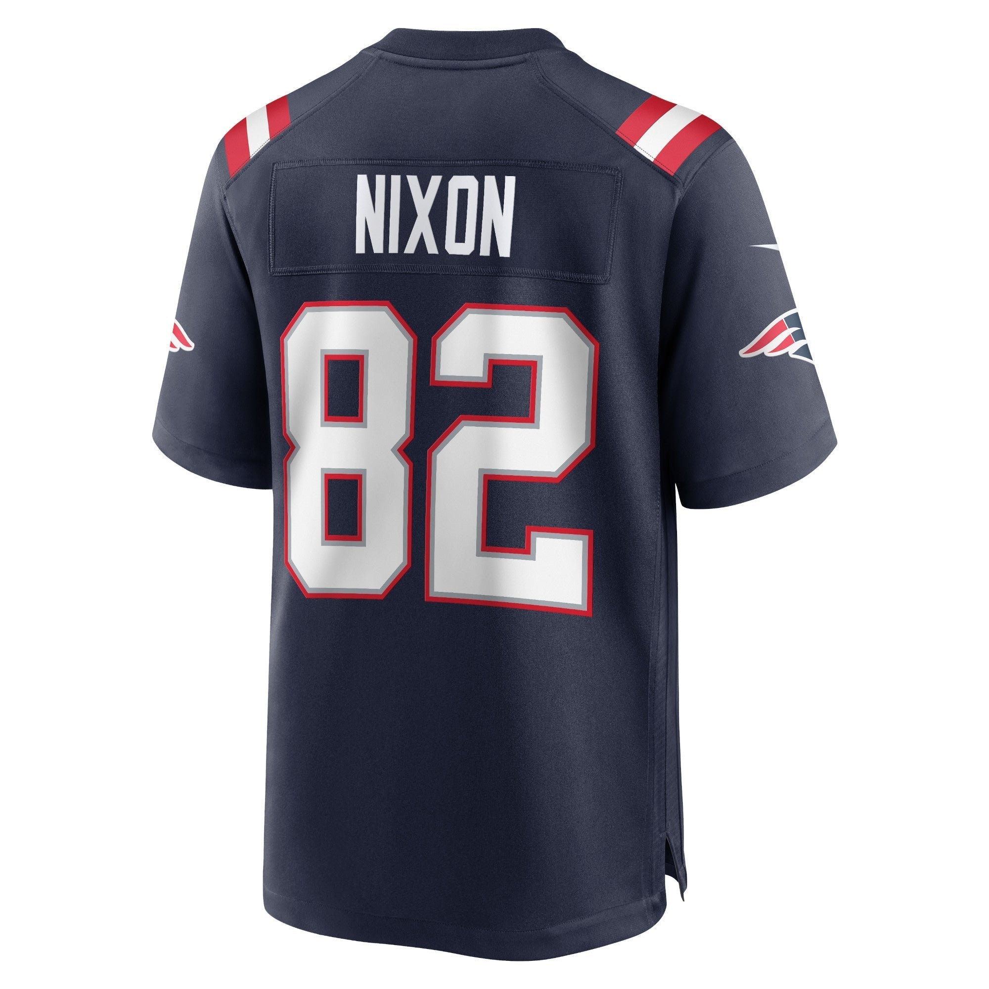 Men's Nike Tre Nixon Navy New England Patriots Player Game Jersey - vstockx