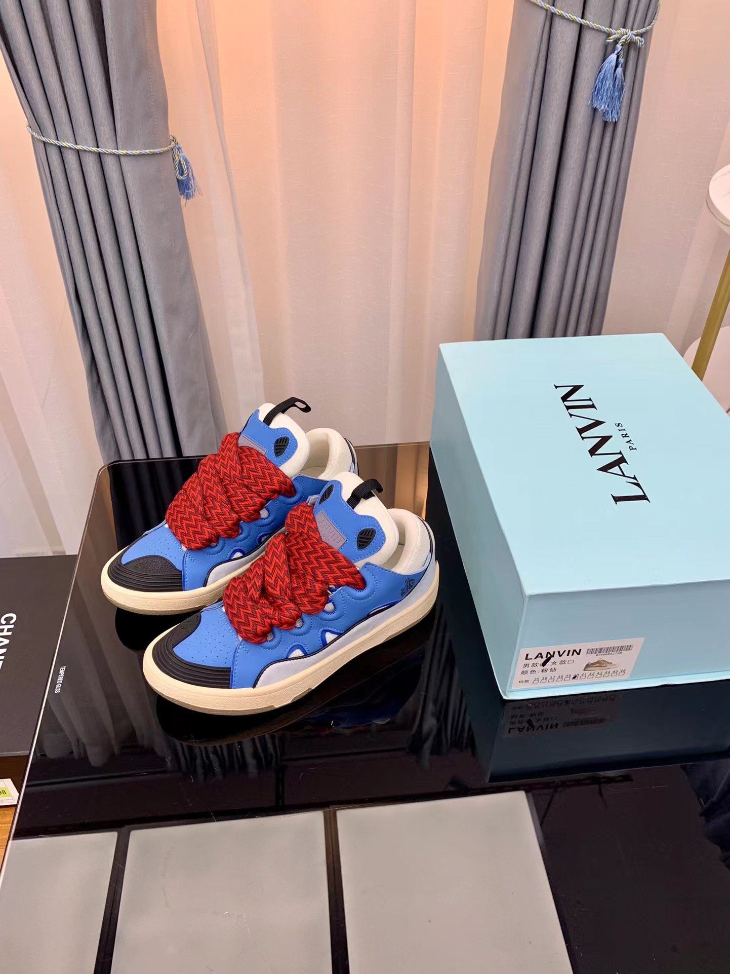 Lanvin Leather Curb blue - vstockx