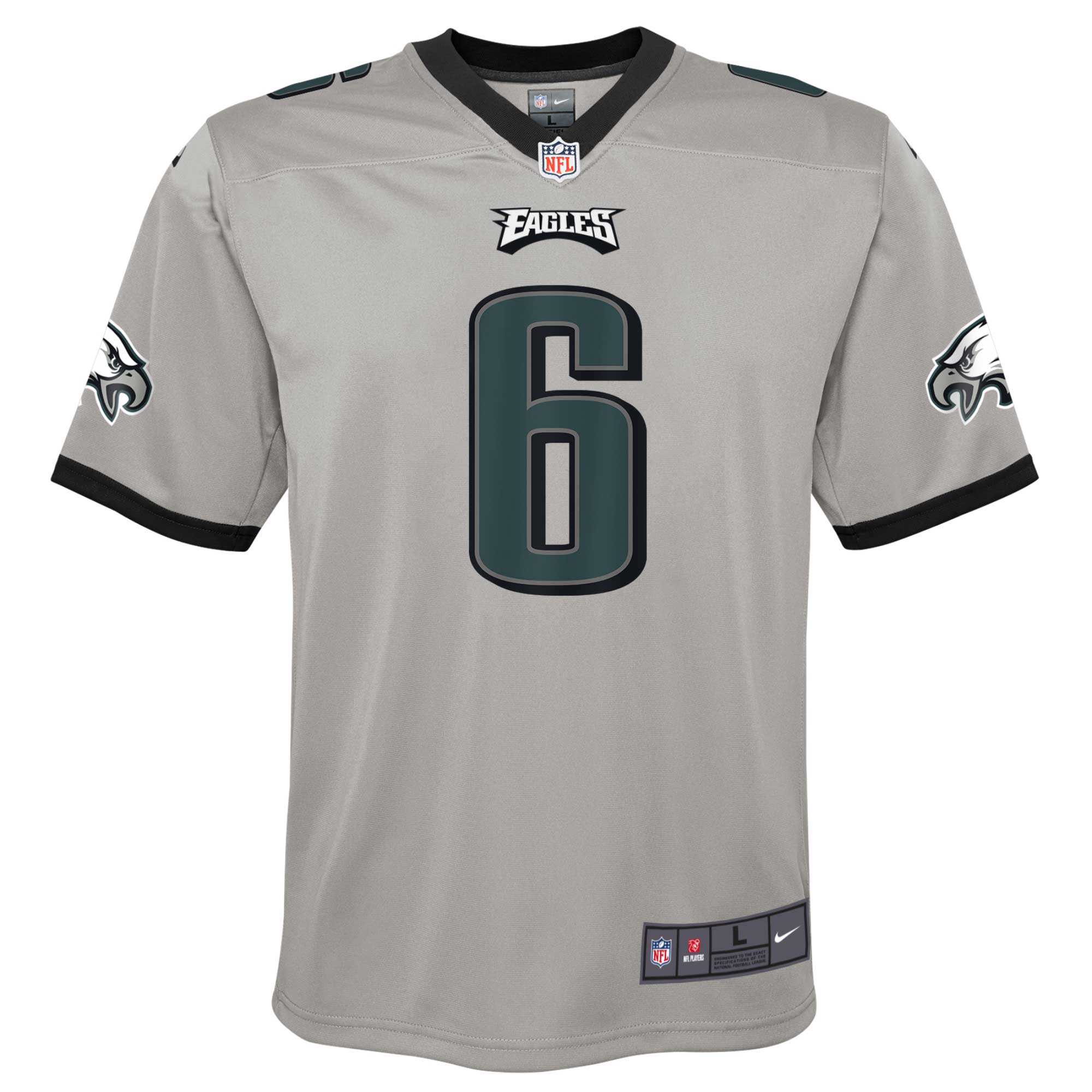 DeVonta Smith Philadelphia Eagles Nike Youth Inverted Game Jersey - Silver - vstockx