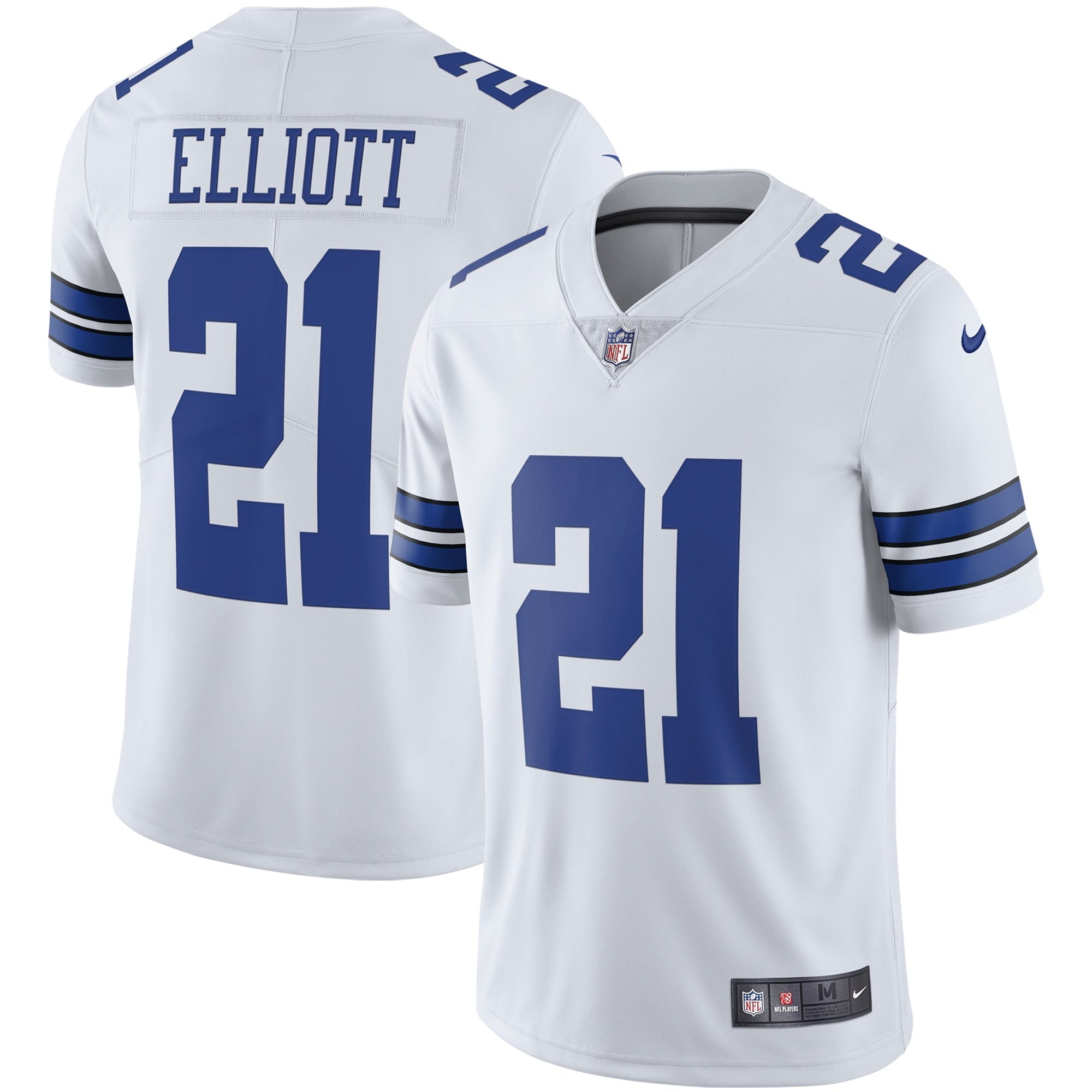 Men's Nike Ezekiel Elliott White Dallas Cowboys Vapor Limited Player Jersey - vstockx