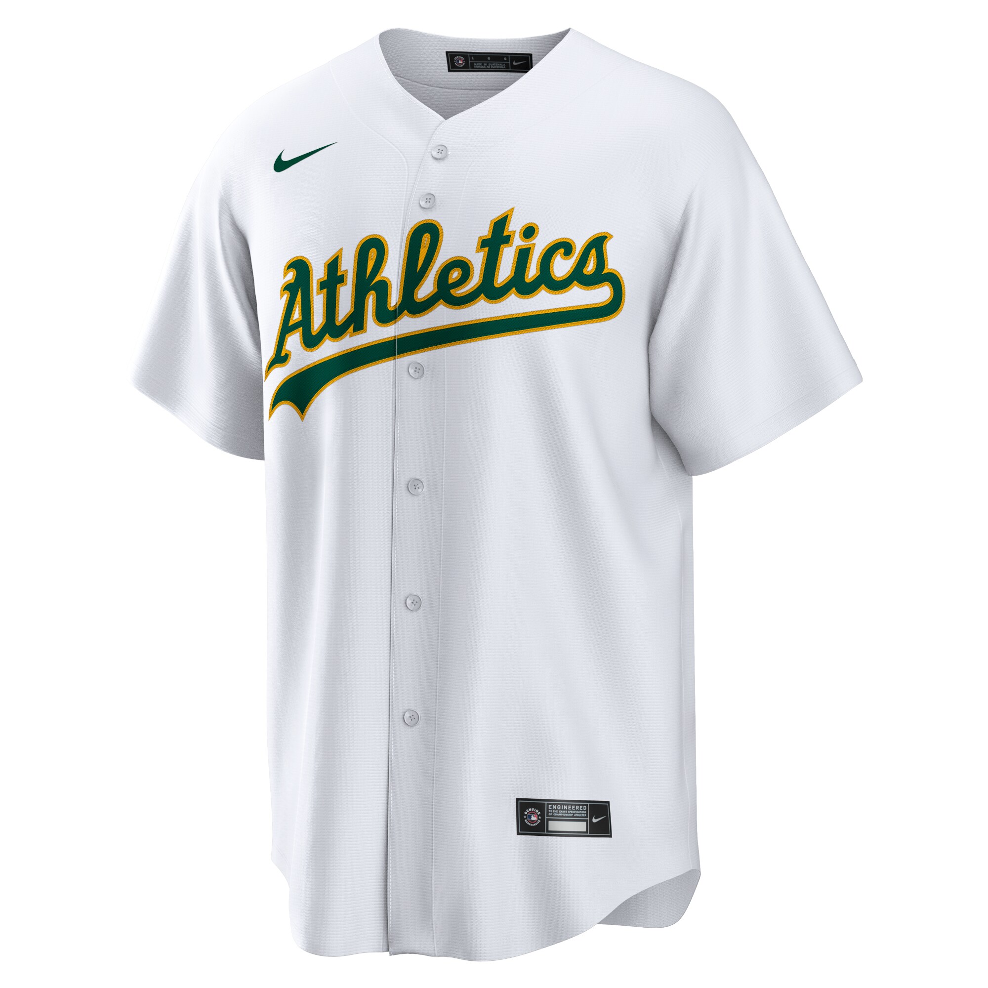 Oakland Athletics Nike Home Replica Team Jersey - White - vstockx