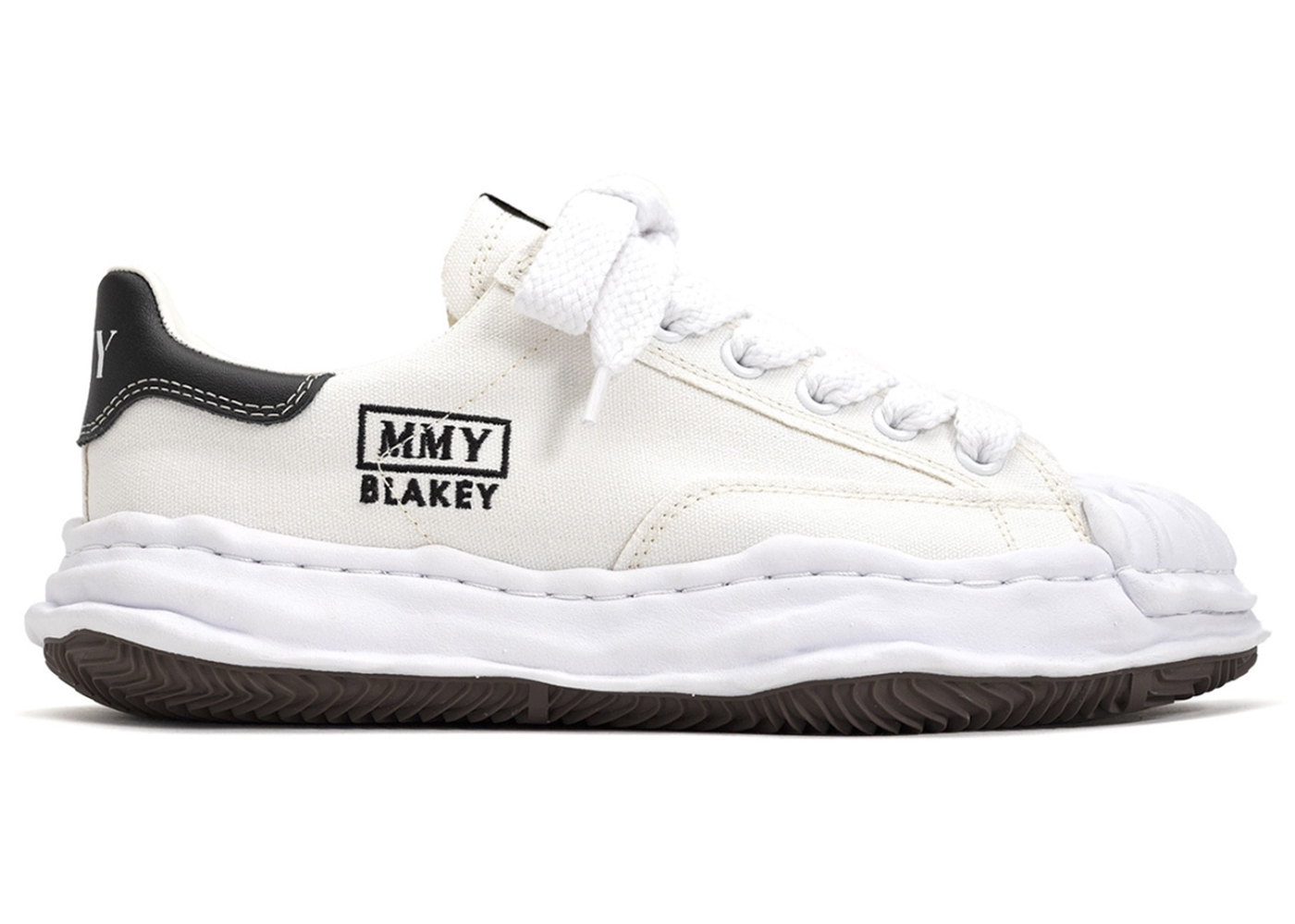 Maison Mihara Yasuhiro Blakey OG Sole Canvas Low White - vstockx