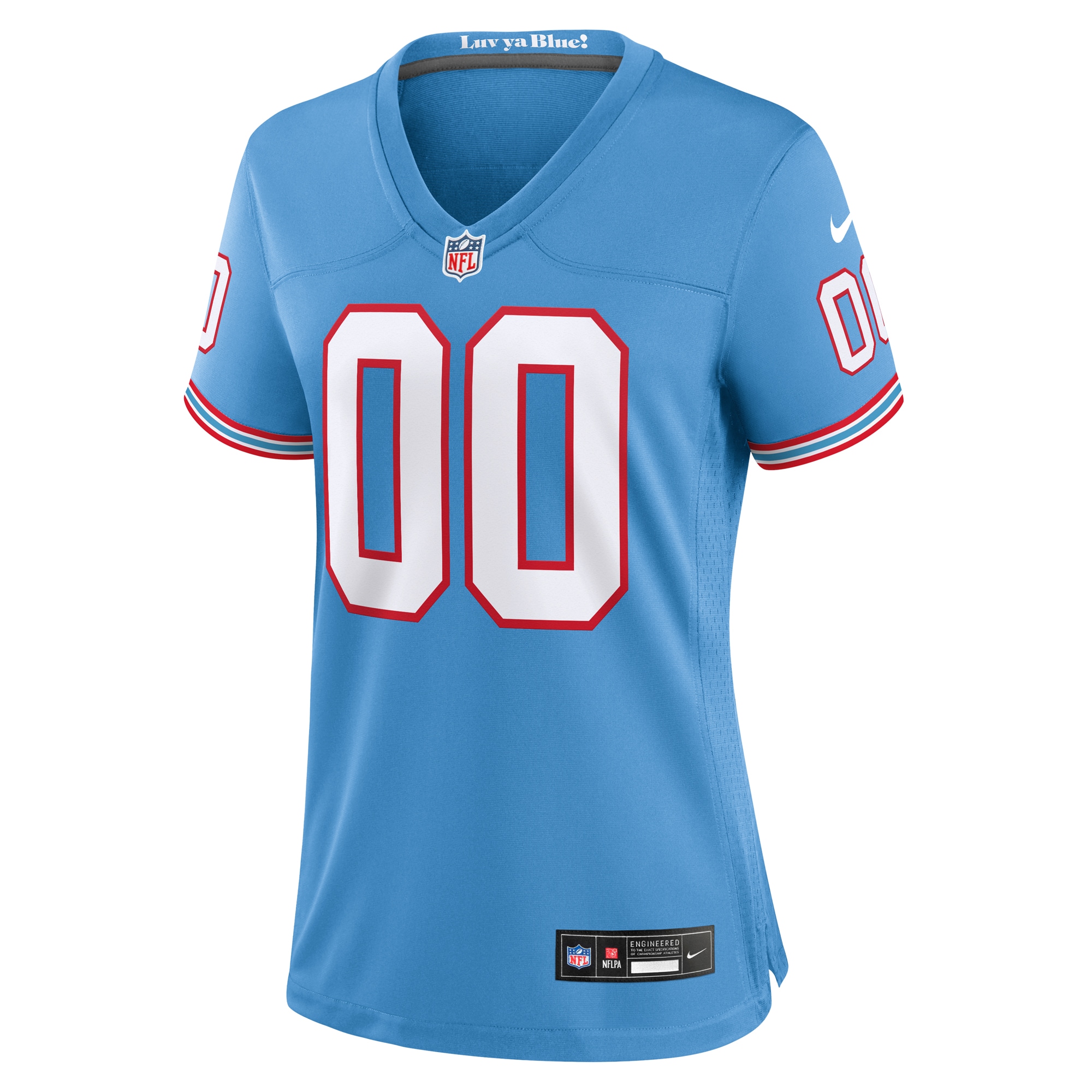 Tennessee Titans Nike Women's Oilers Throwback Custom Game Jersey - Light Blue - vstockx