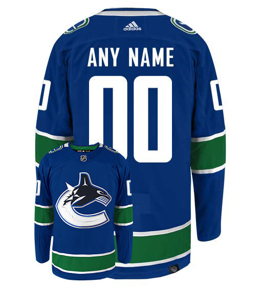 Customizable Vancouver Canucks Adidas Primegreen Authentic NHL Hockey Jersey - vstockx