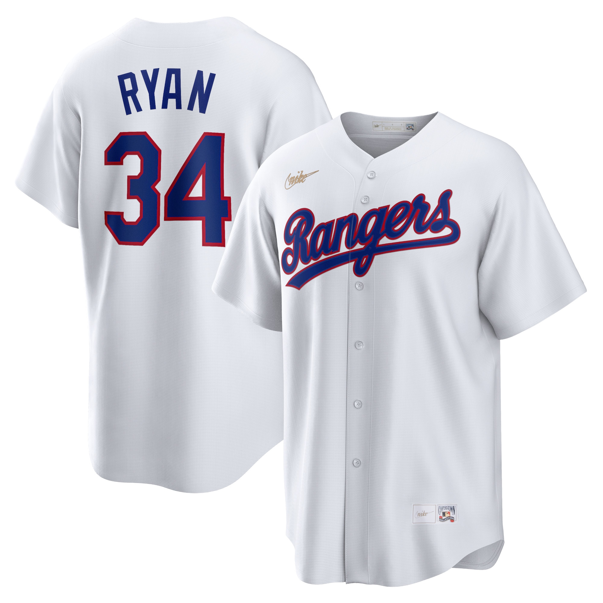 Nolan Ryan Texas Rangers Nike Home Cooperstown Collection Player Jersey - White - vstockx