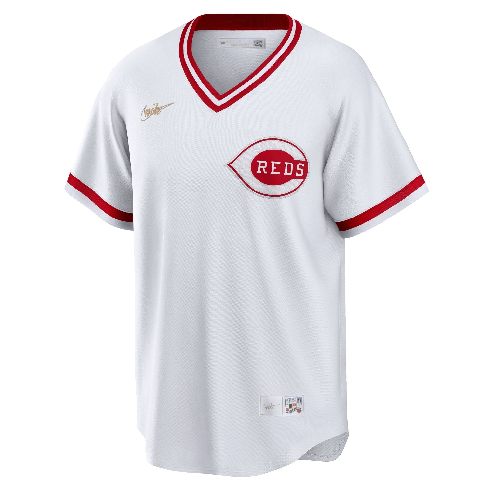 Men's Nike White Cincinnati Reds Home Cooperstown Collection Team Jersey - vstockx
