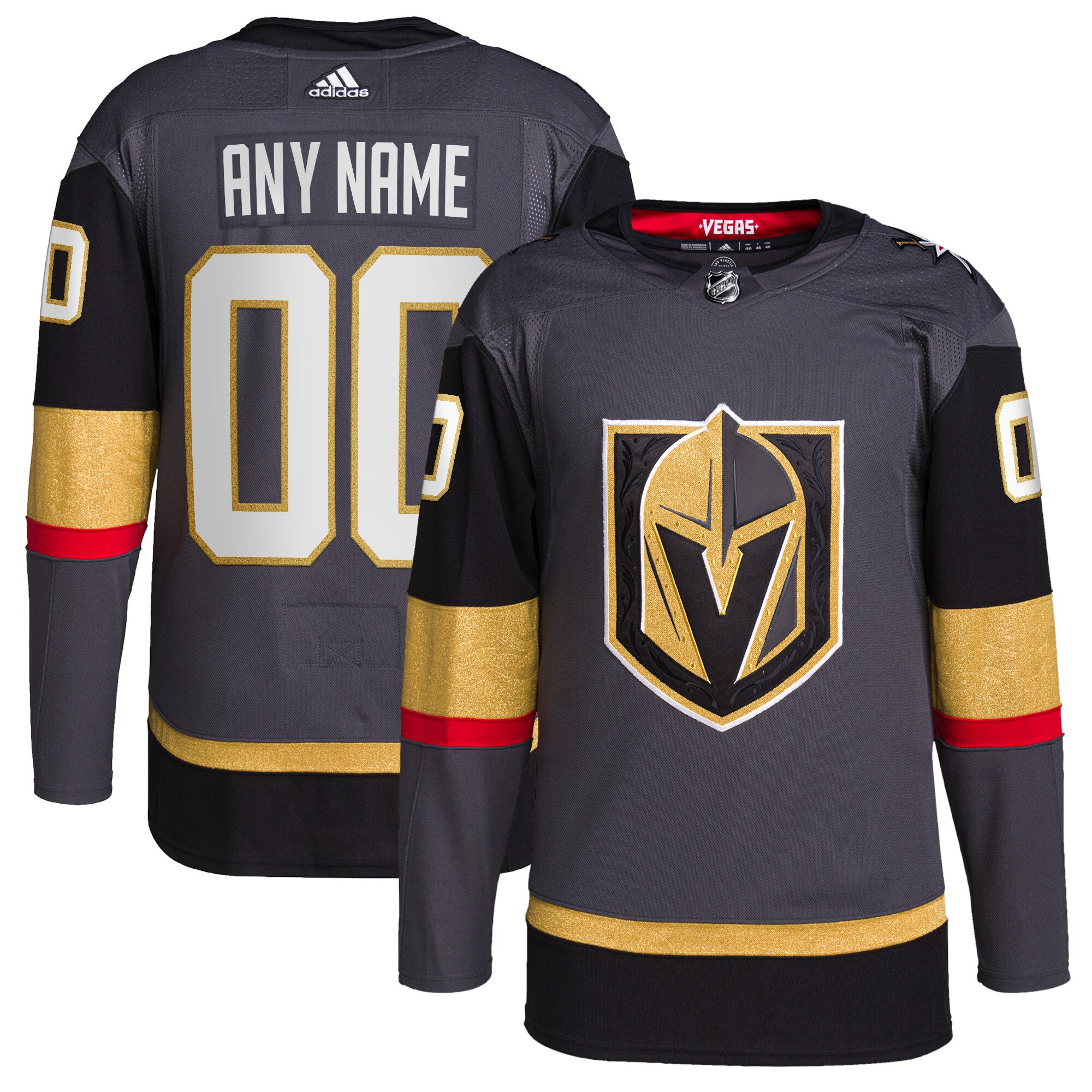 Vegas Golden Knights adidas Alternate Authentic Pro Custom Jersey - Gray - vstockx