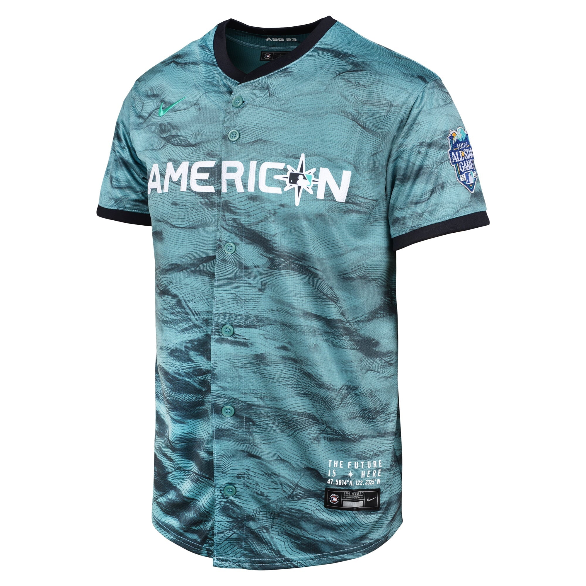 Youth Nike Teal American League Seattle Mariners 2023 MLB All-Star Game Limited Jersey - vstockx