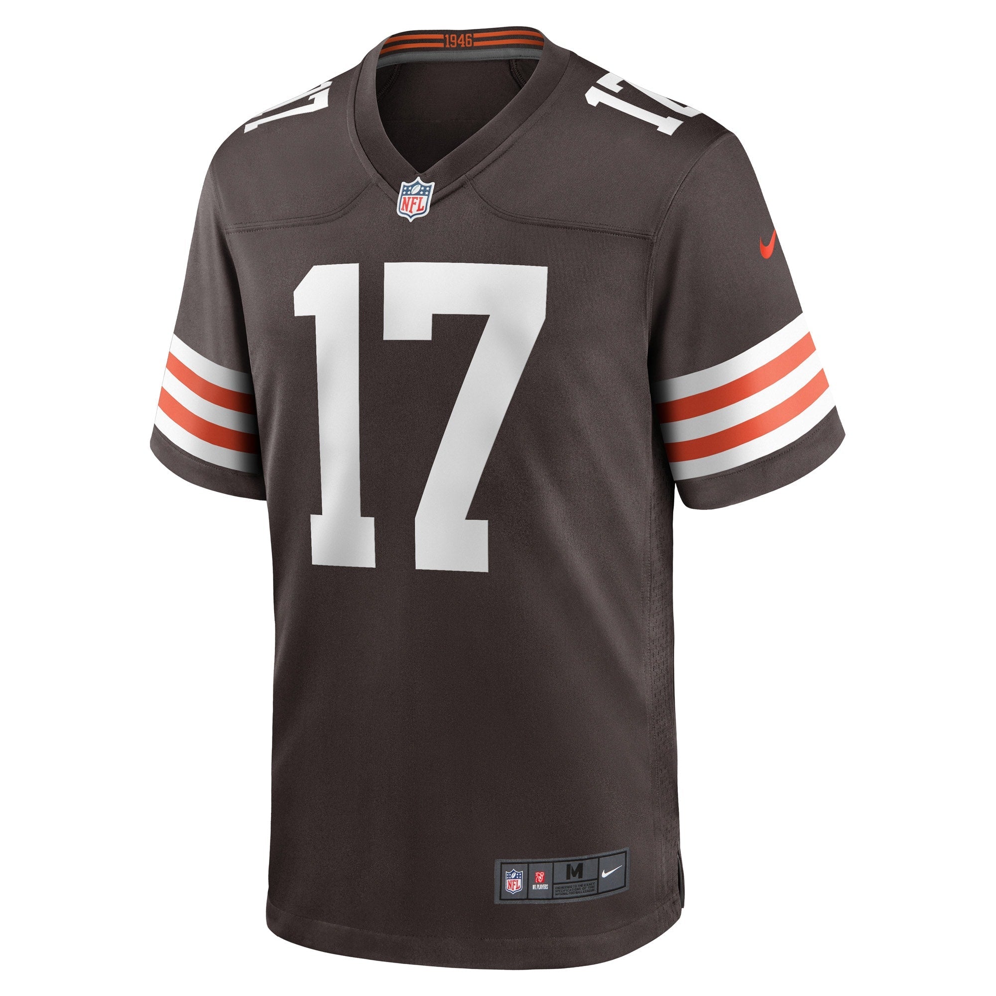Men's Nike Daylen Baldwin Brown Cleveland Browns Game Player Jersey - vstockx