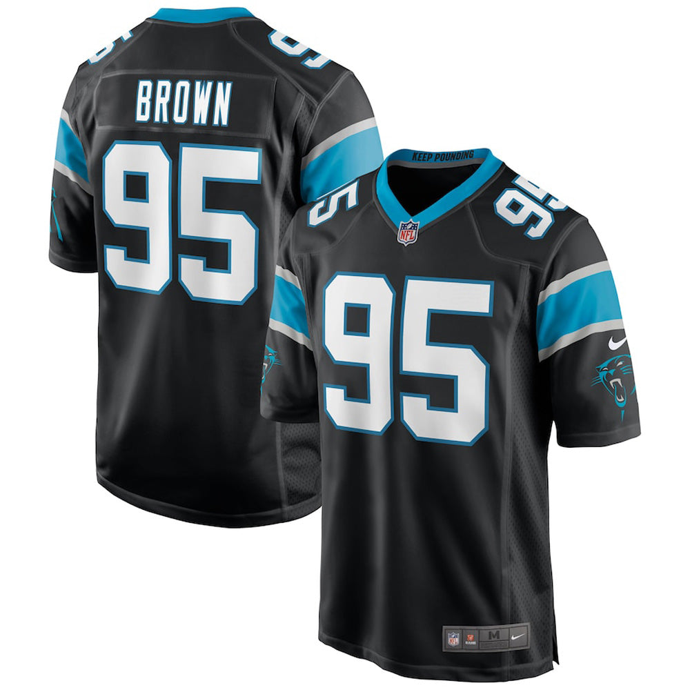 Youth Carolina Panthers Derrick Brown Game Jersey - Black - vstockx