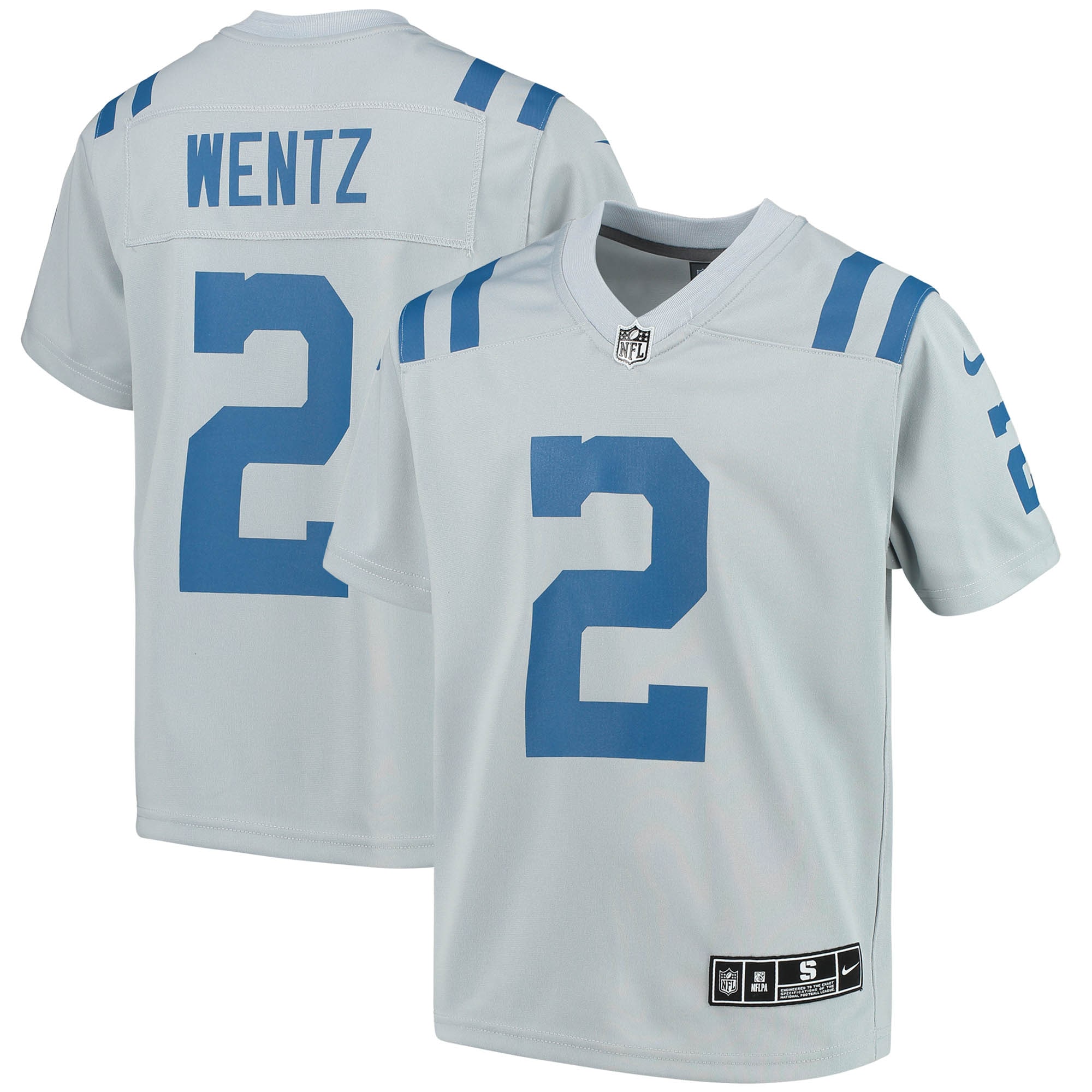 Carson Wentz Indianapolis Colts Nike Youth Inverted Team Game Jersey - Gray - vstockx
