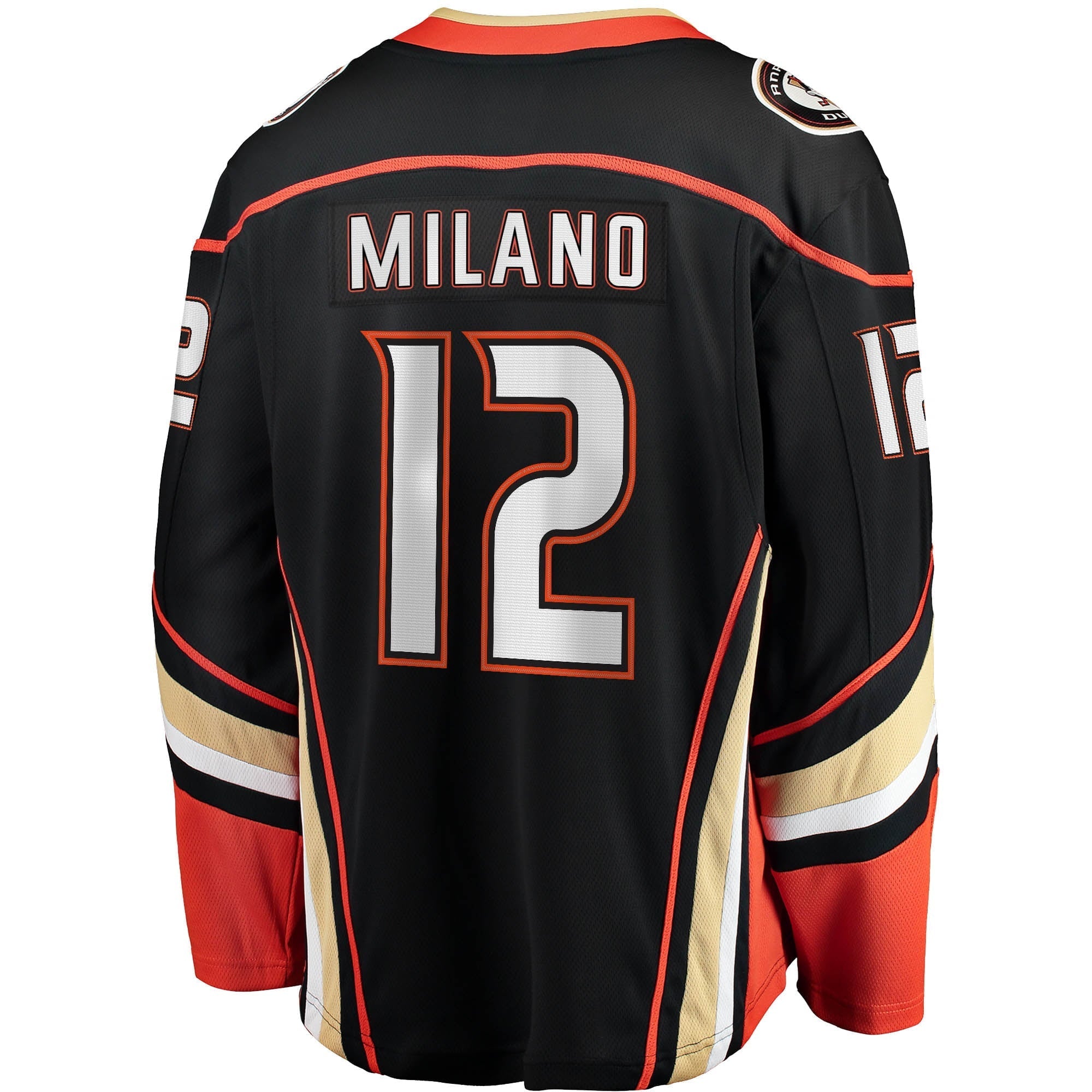 Men's Fanatics Branded Sonny Milano Black Anaheim Ducks Home Breakaway Player Jersey - vstockx