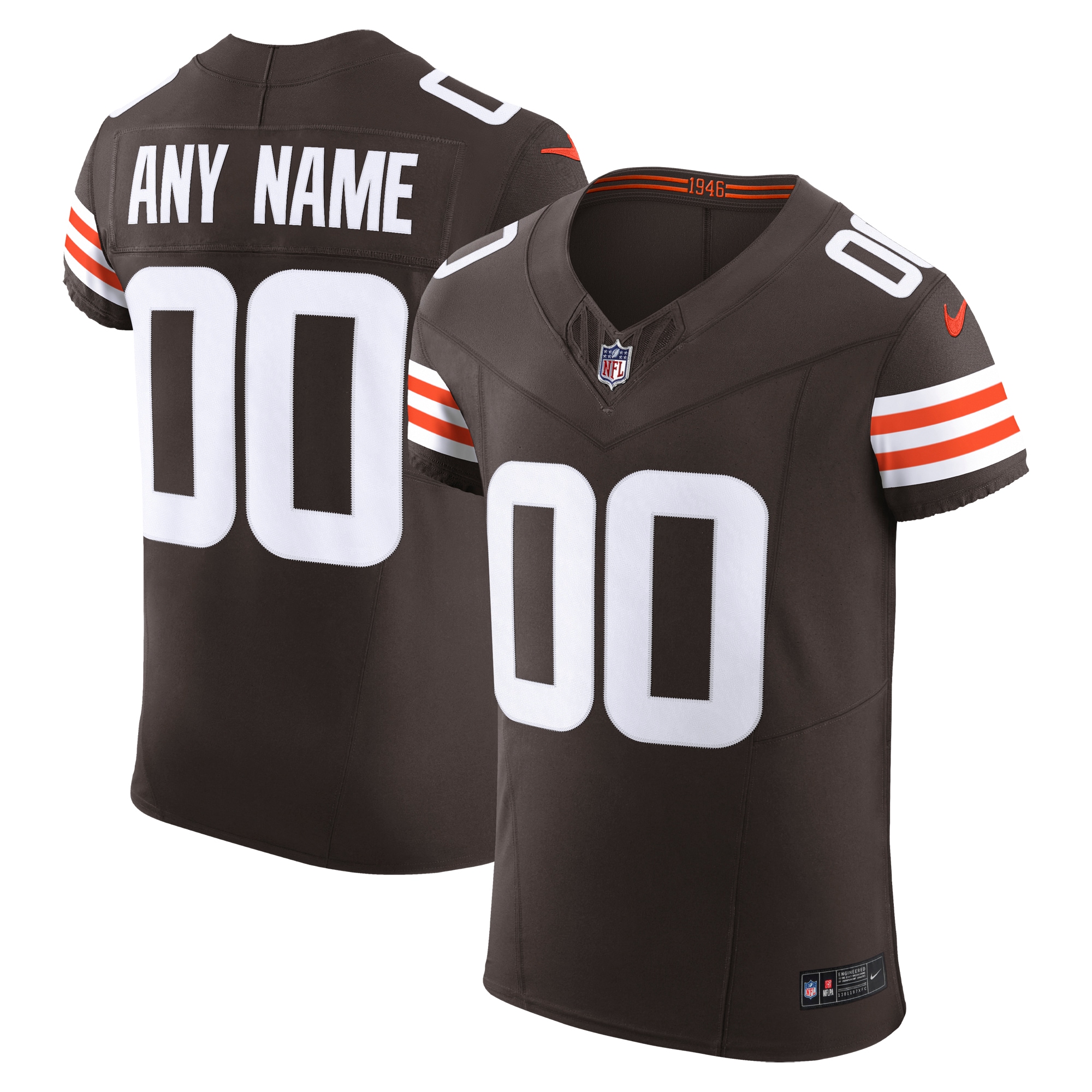 Cleveland Browns Nike Vapor F.U.S.E. Elite Custom Jersey - Brown - vstockx