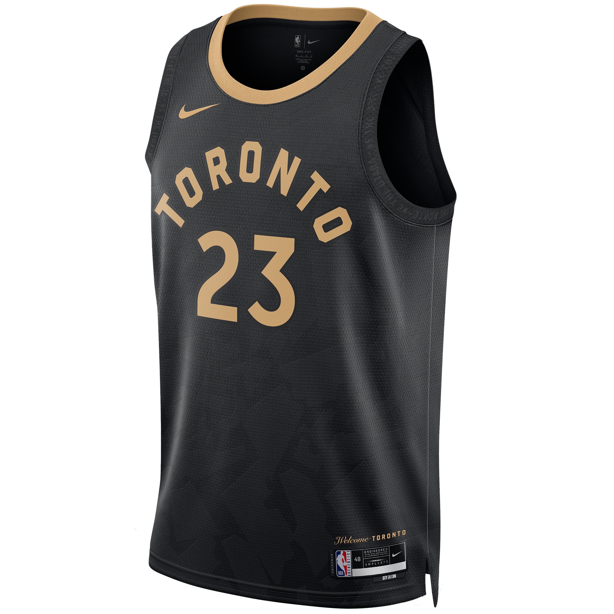 Fred VanVleet Toronto Raptors Nike Unisex 2022/23 Swingman Jersey - City Edition - Black - vstockx