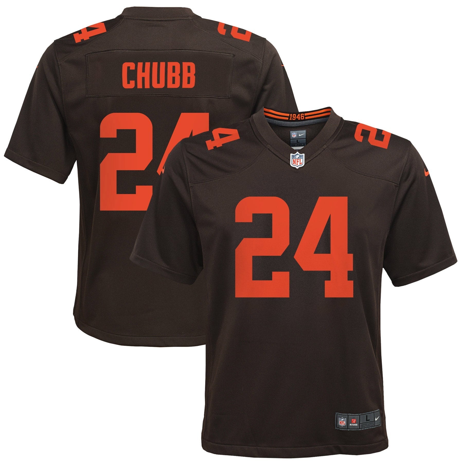 Youth Nike Nick Chubb Brown Cleveland Browns Game Jersey - vstockx