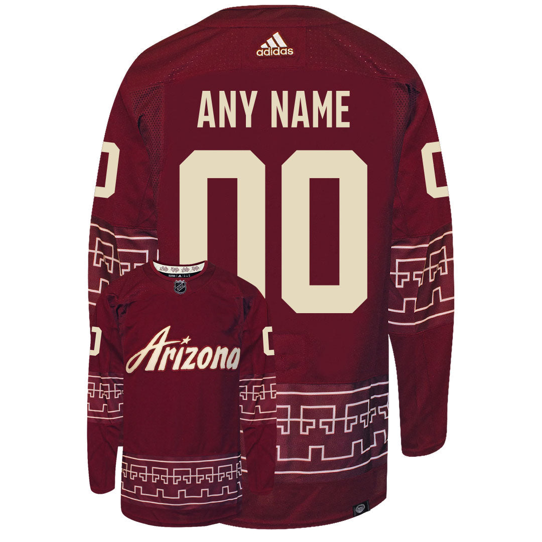 Customizable Arizona Coyotes Adidas Primegreen Authentic NHL Hockey Jersey - vstockx