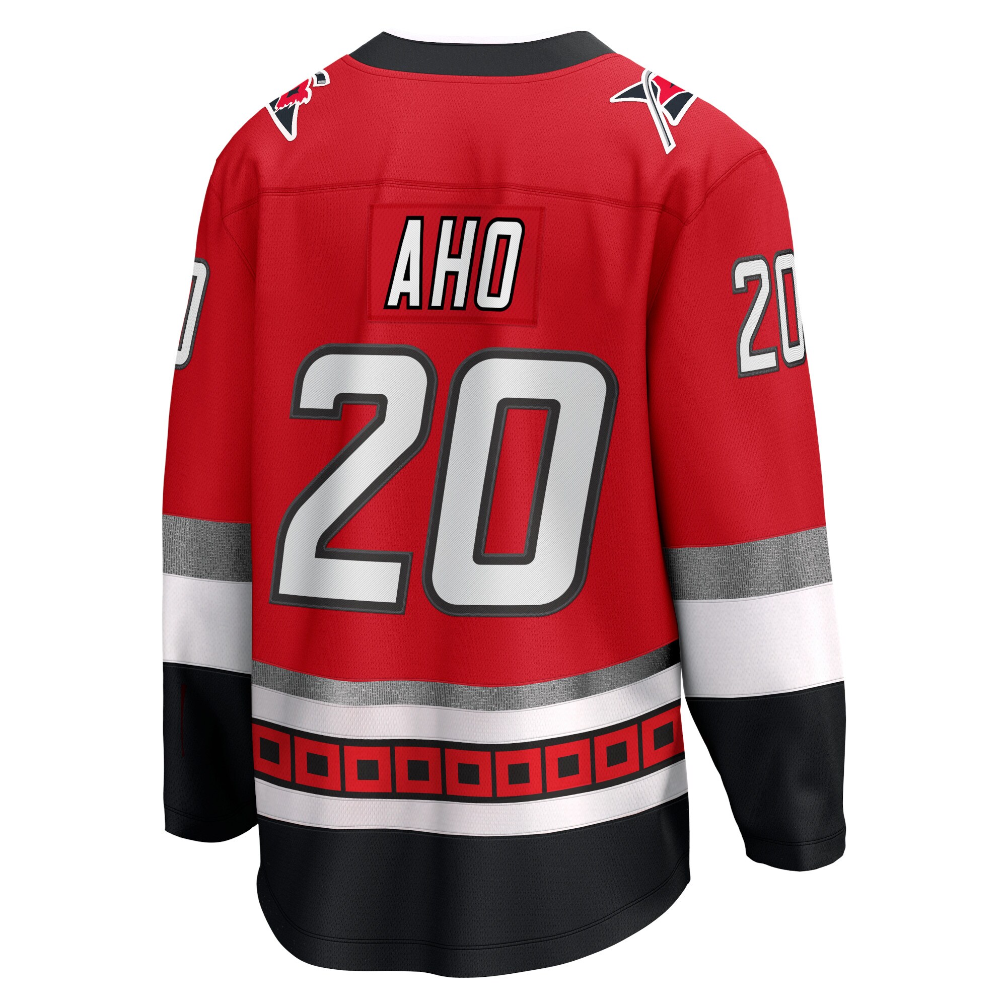 Sebastian Aho Carolina Hurricanes Fanatics Branded 25th Anniversary Premier Breakaway Player Jersey - Red - vstockx