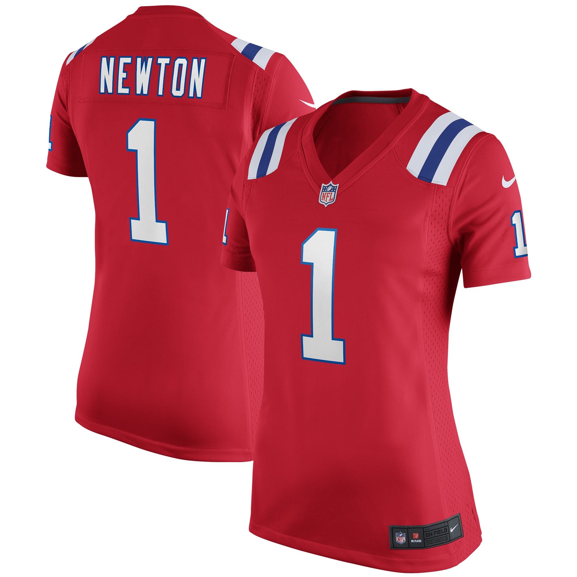 Cam Newton New England Patriots Nike Women's Alternate Game Jersey - Red - vstockx