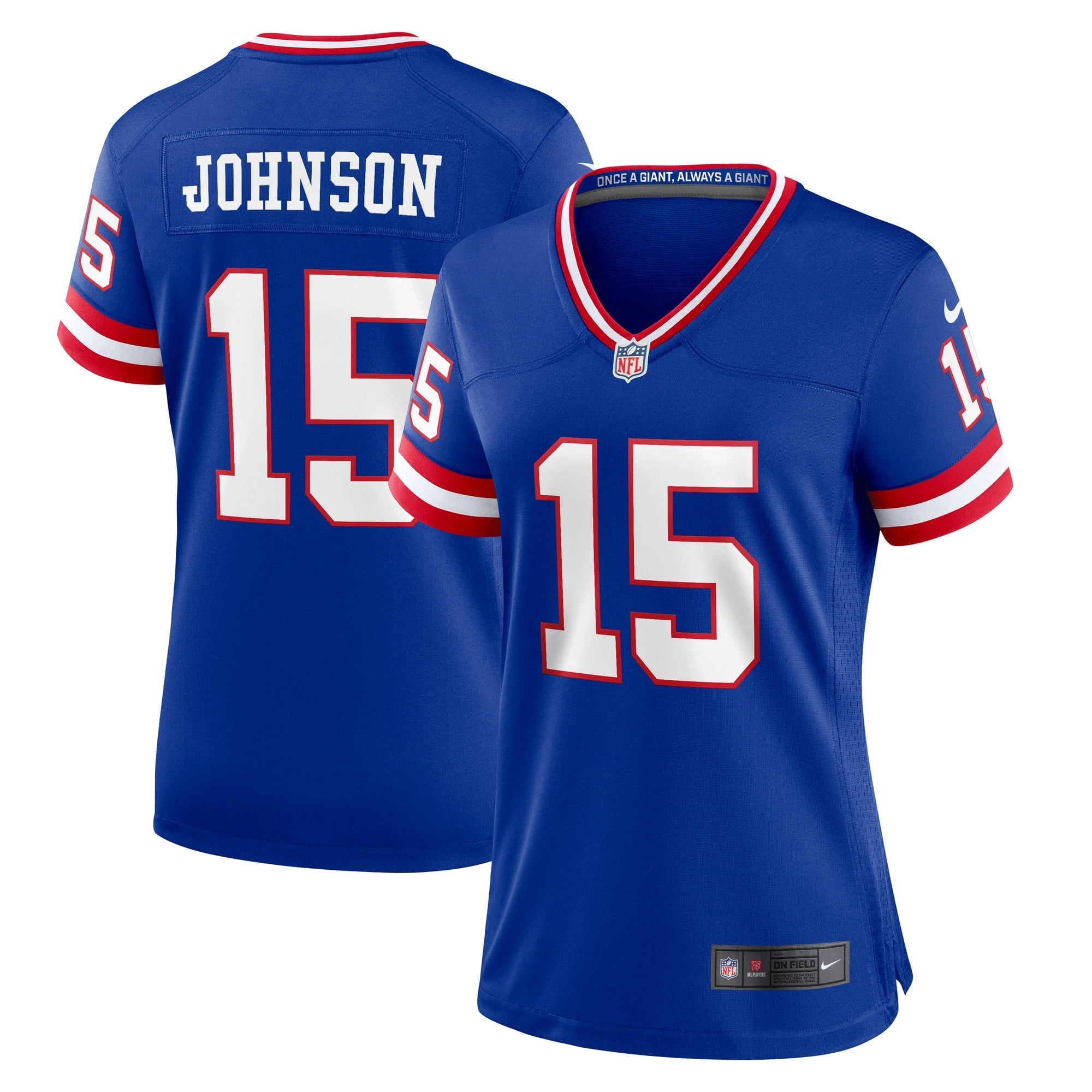 Women's Nike Collin Johnson Royal New York Giants Classic Player Game Jersey - vstockx