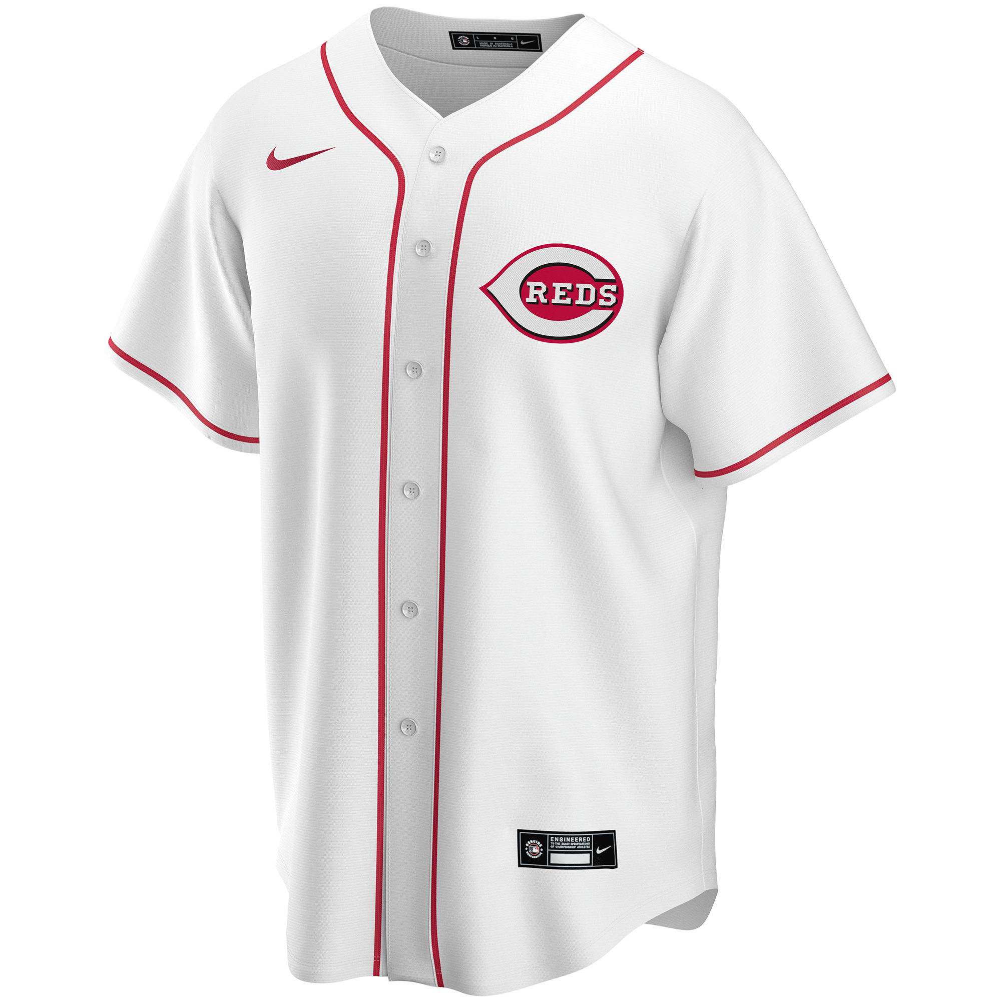 Cincinnati Reds Nike Home Replica Custom Jersey - White - vstockx