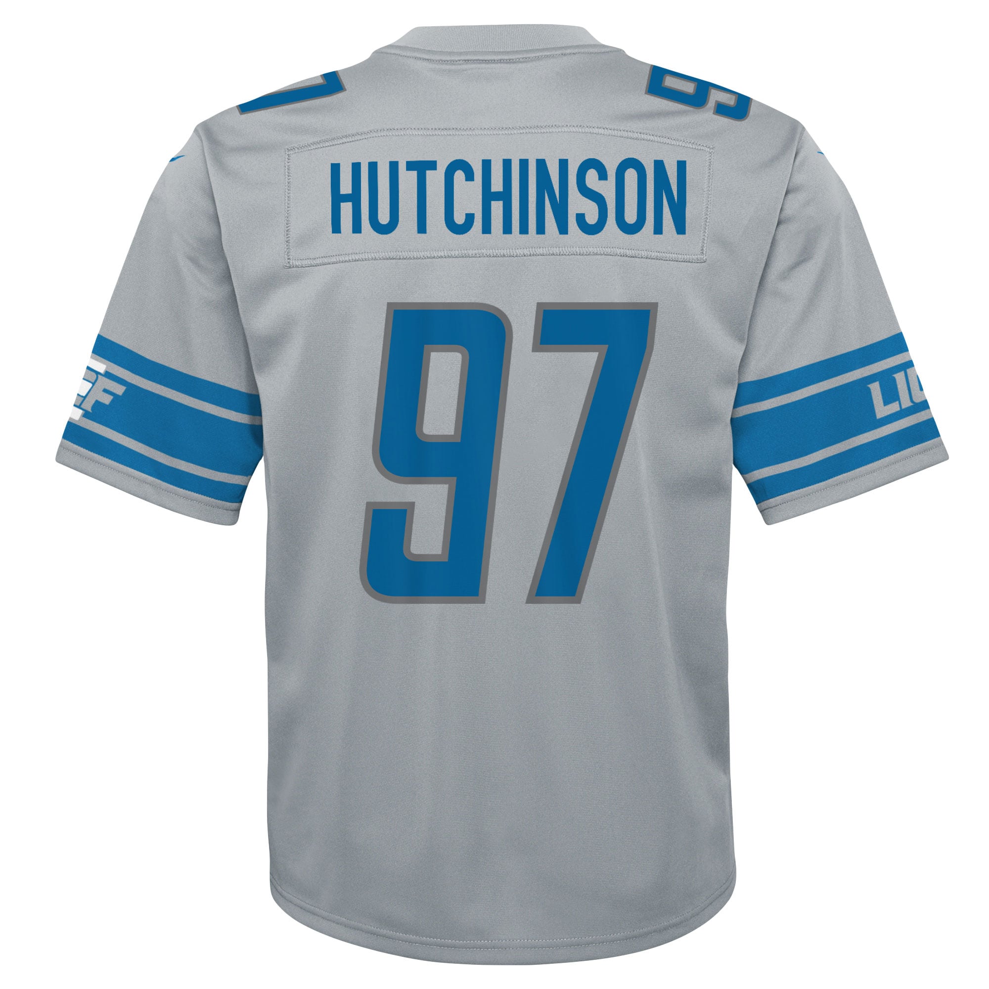 Aidan Hutchinson Detroit Lions Nike Youth Inverted Game Jersey - Silver - vstockx