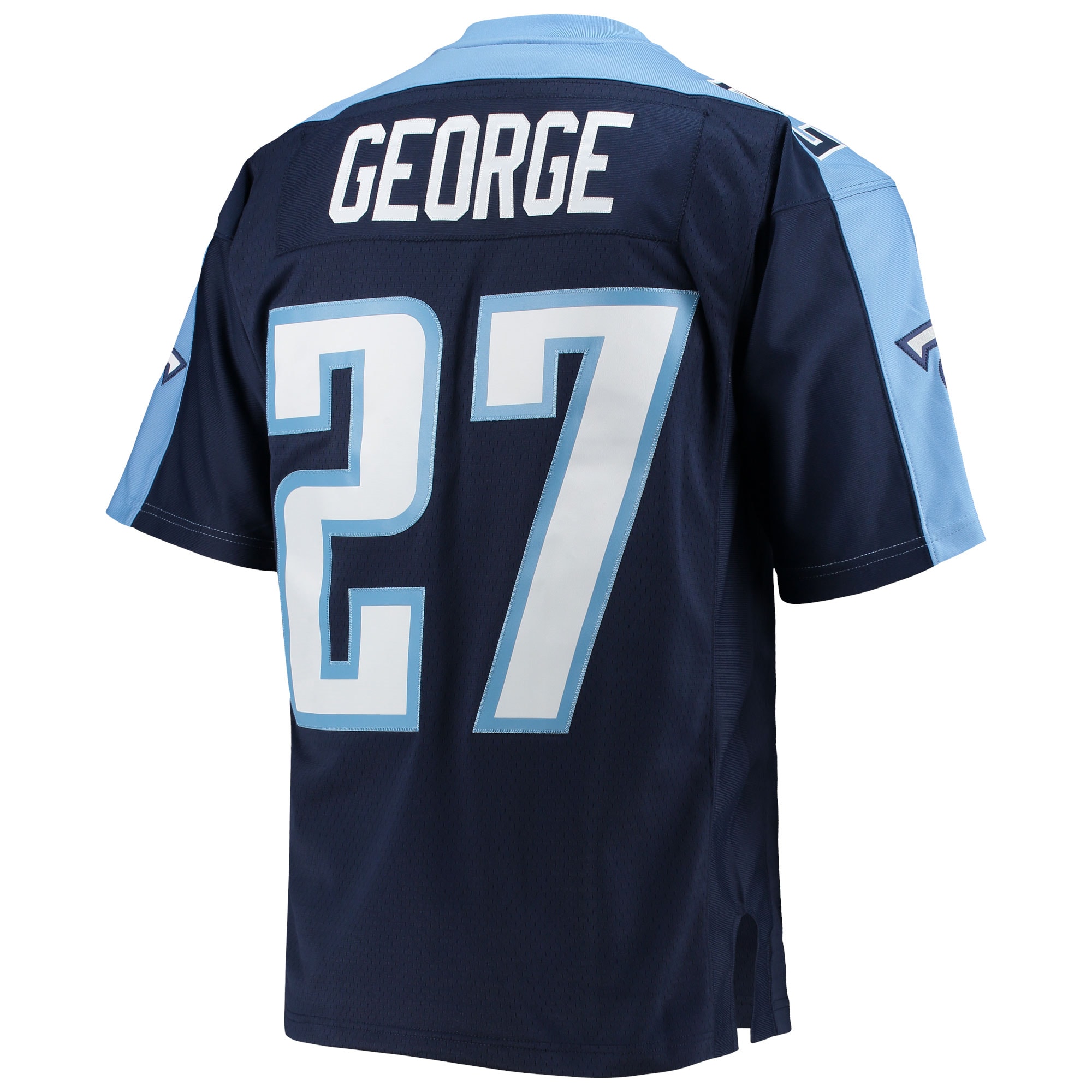 Eddie George Tennessee Titans Mitchell & Ness Big & Tall 1999 Retired Player Replica Jersey - Navy - vstockx