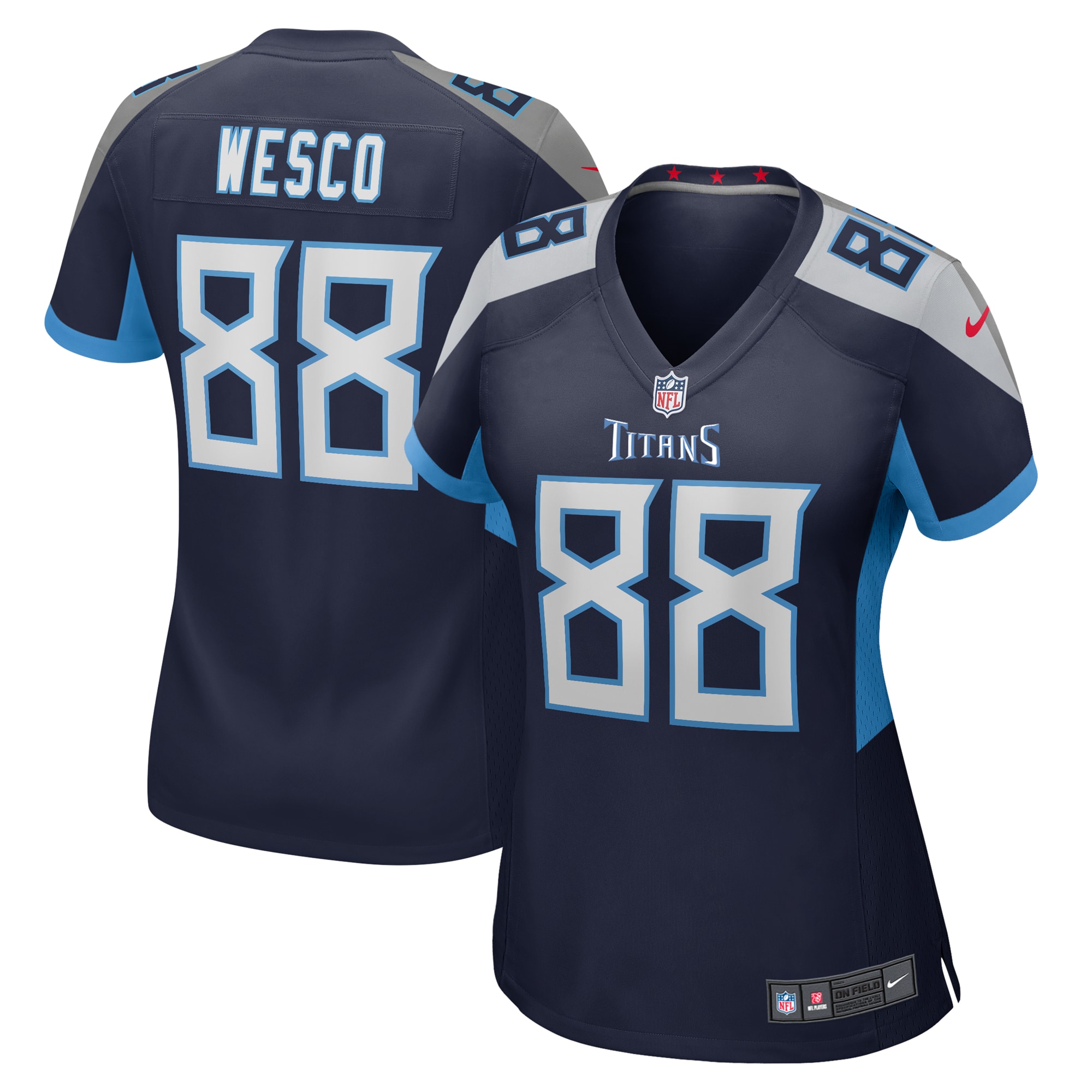 Trevon Wesco Tennessee Titans Nike Women's Game Player Jersey - Navy - vstockx