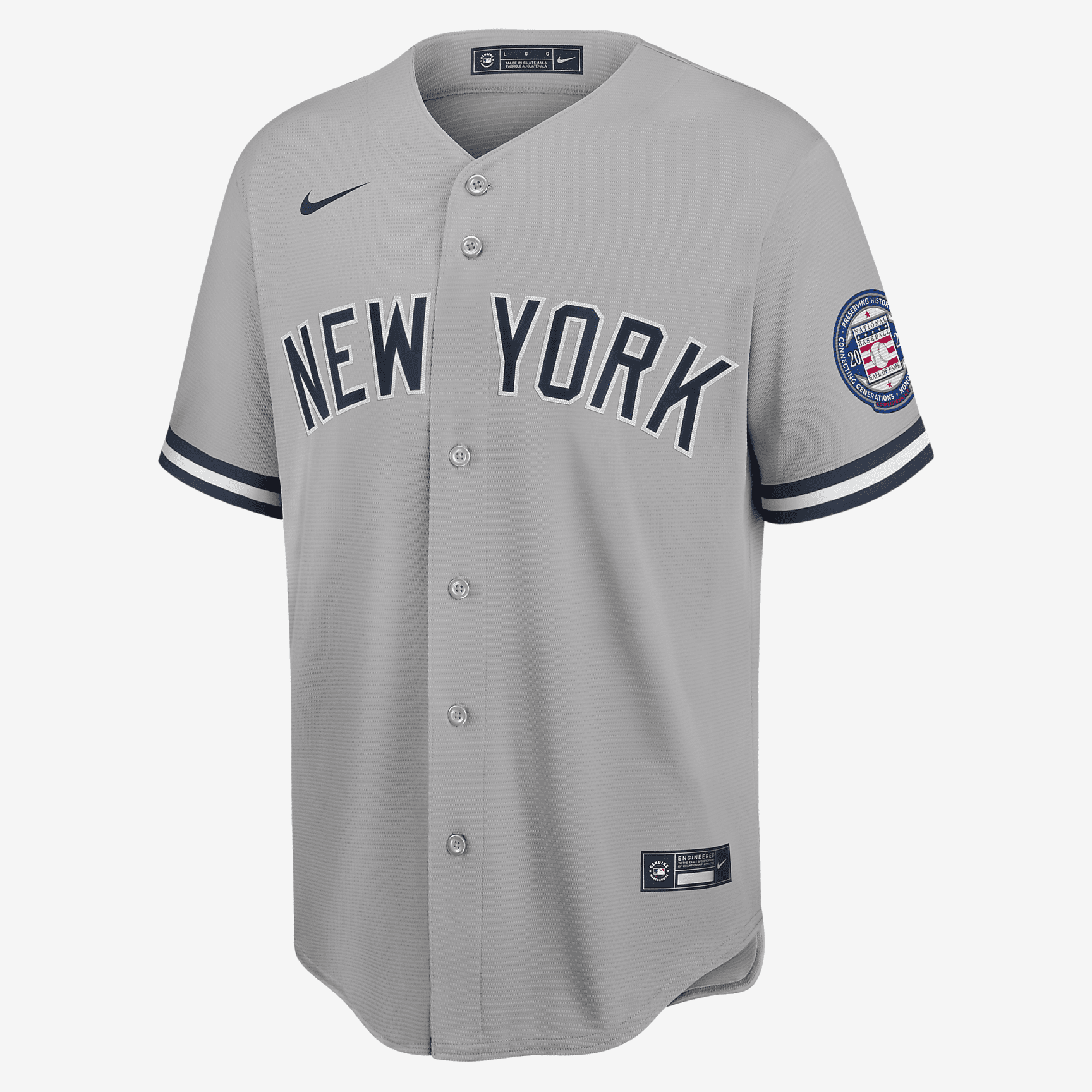 MLB New York Yankees 2020 Hall of Fame Induction (Derek Jeter). Men's Replica Baseball Jersey - Atmosphere Grey - vstockx