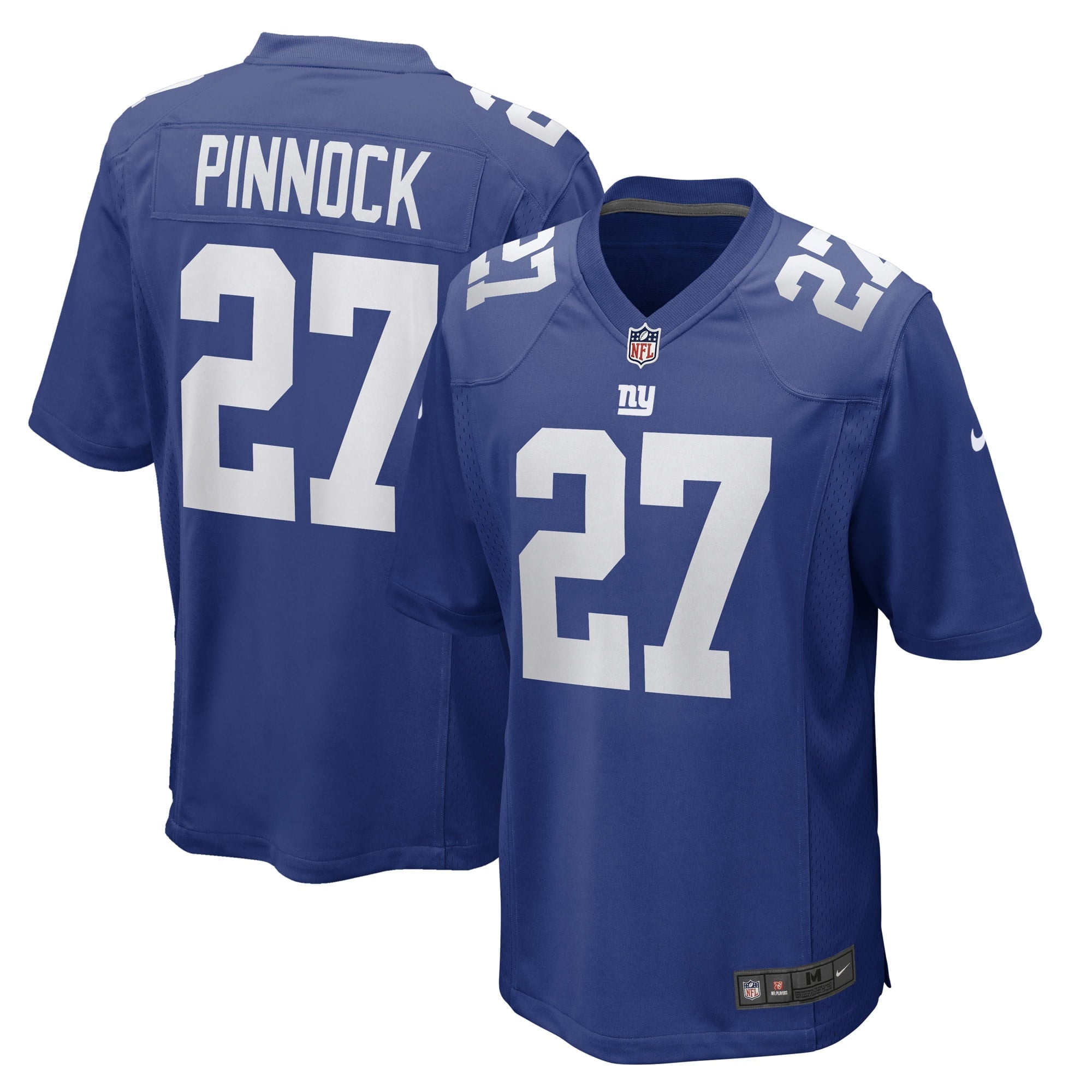 Men's Nike Jason Pinnock Royal New York Giants Game Player Jersey - vstockx