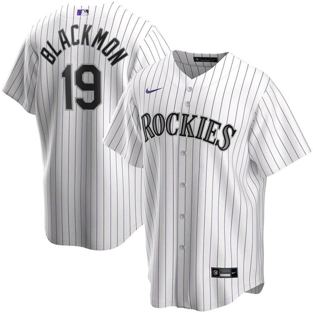 Youth Colorado Rockies Charlie Blackmon Cool Base Replica Home Jersey - White - vstockx