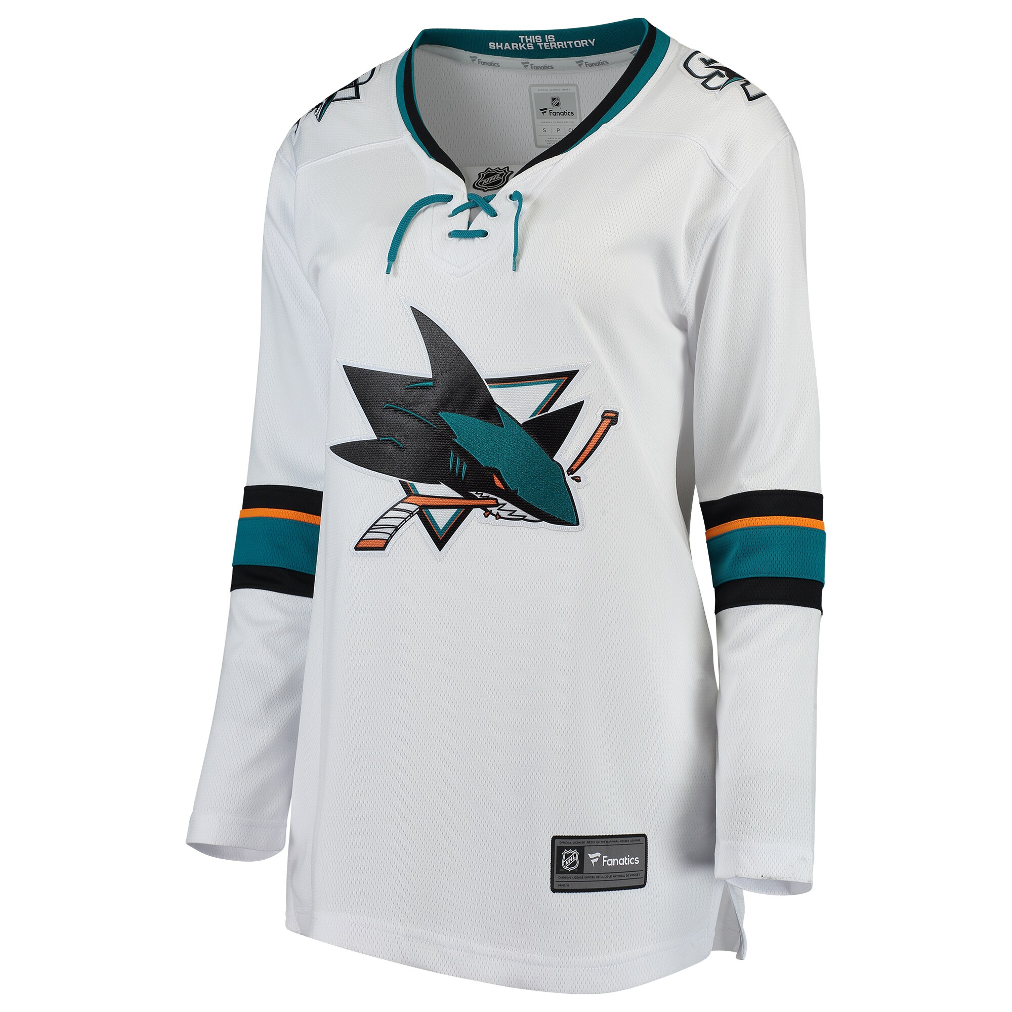 San Jose Sharks Fanatics Branded Women's Away Breakaway Jersey - White - vstockx